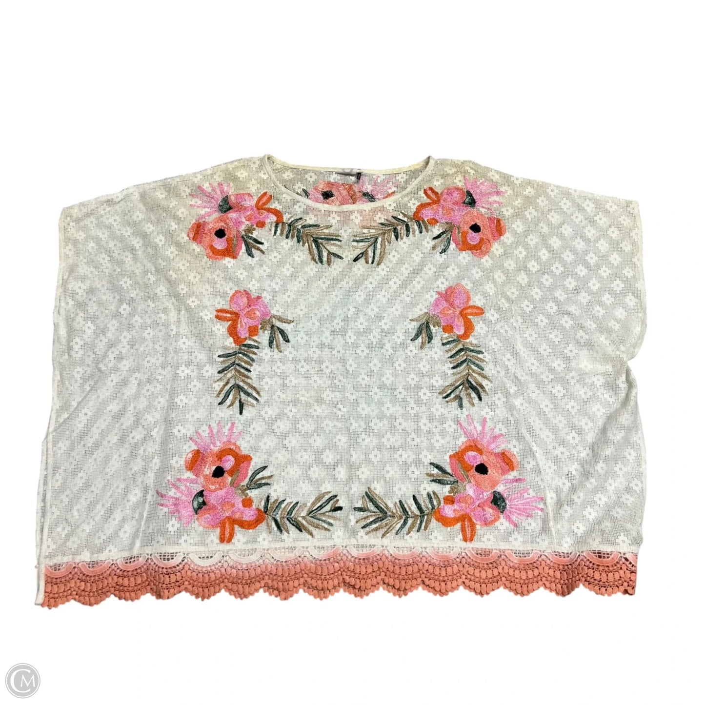 Swimwear Cover-up By Akemi And Kin In Cream & Pink, Size: Xs