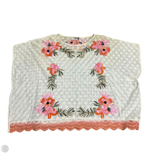 Swimwear Cover-up By Akemi And Kin In Cream & Pink, Size: Xs