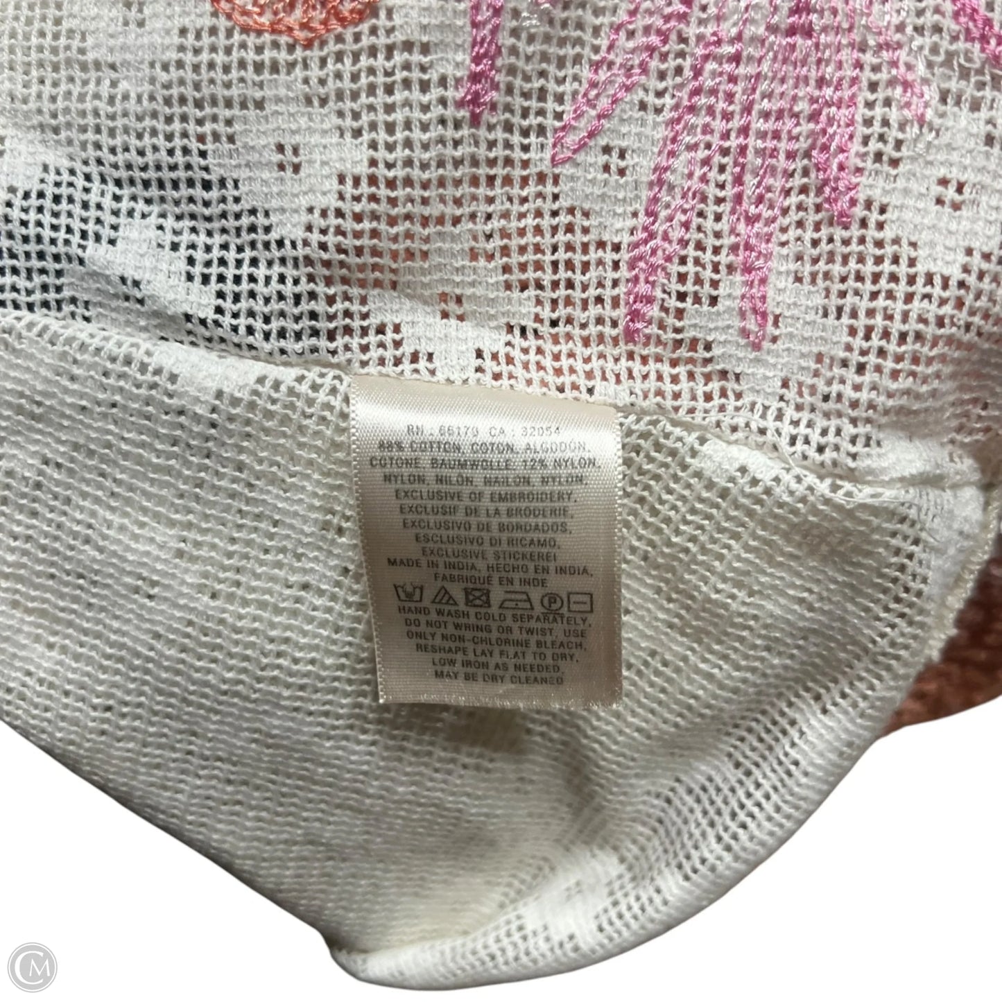 Swimwear Cover-up By Akemi And Kin In Cream & Pink, Size: Xs