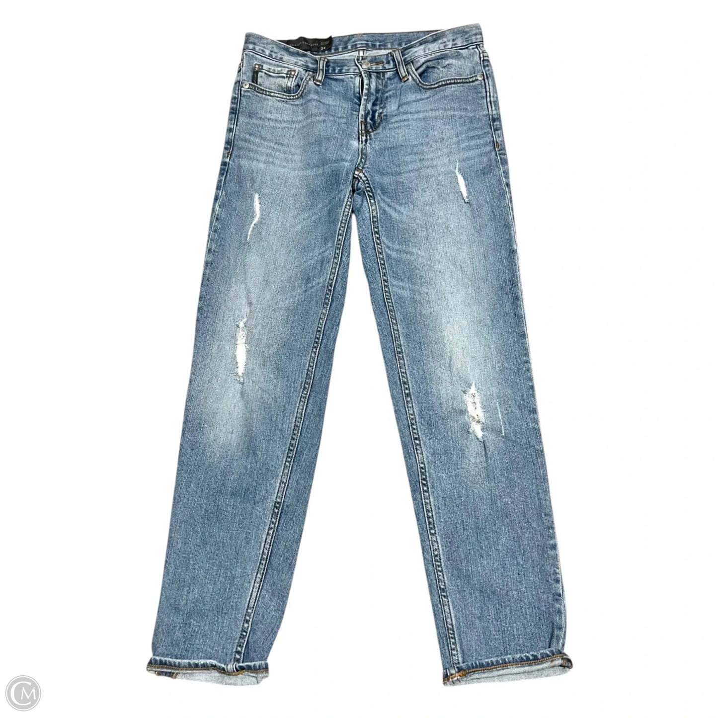 Jeans Straight By Armani Exchange In Blue Denim, Size: 0