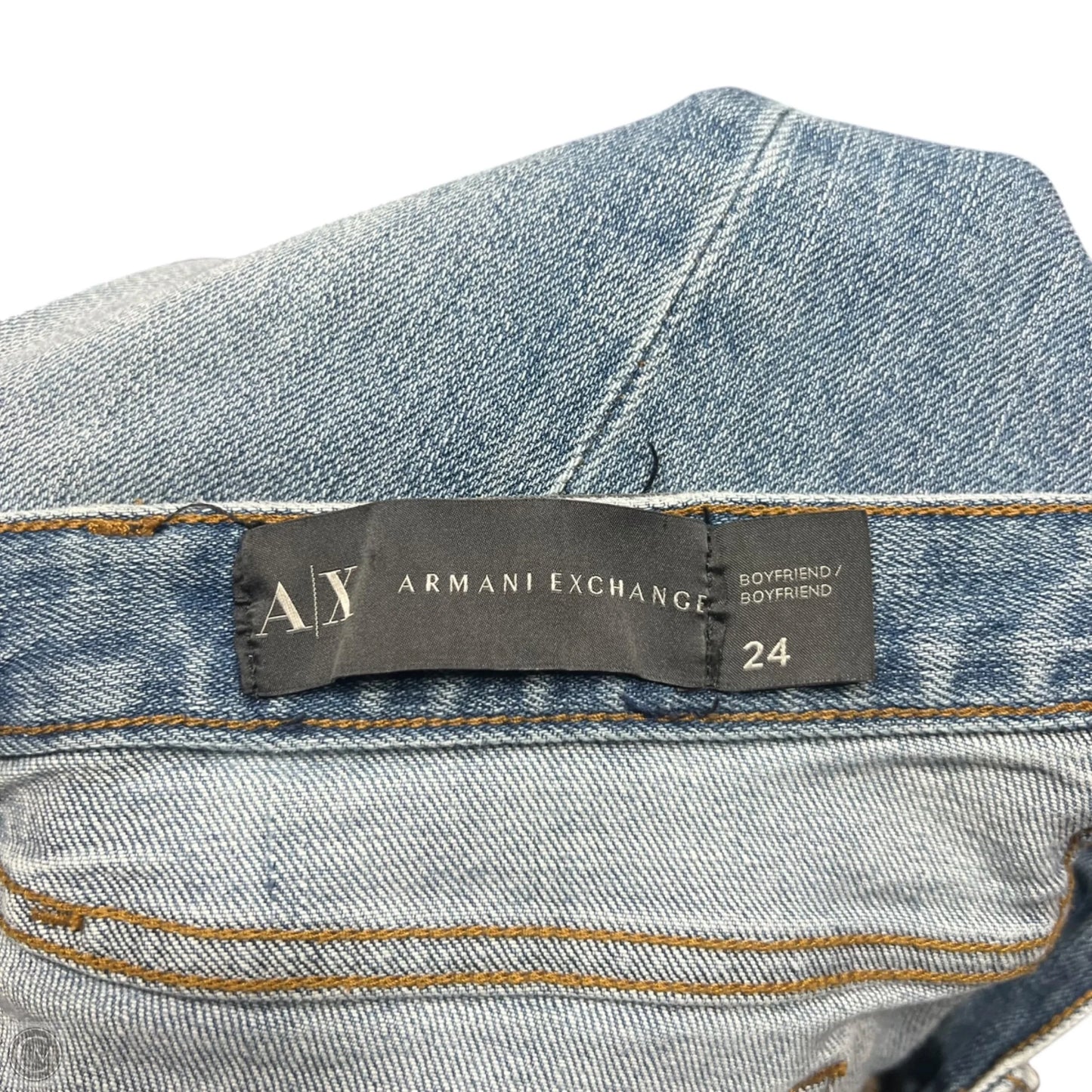 Jeans Straight By Armani Exchange In Blue Denim, Size: 0