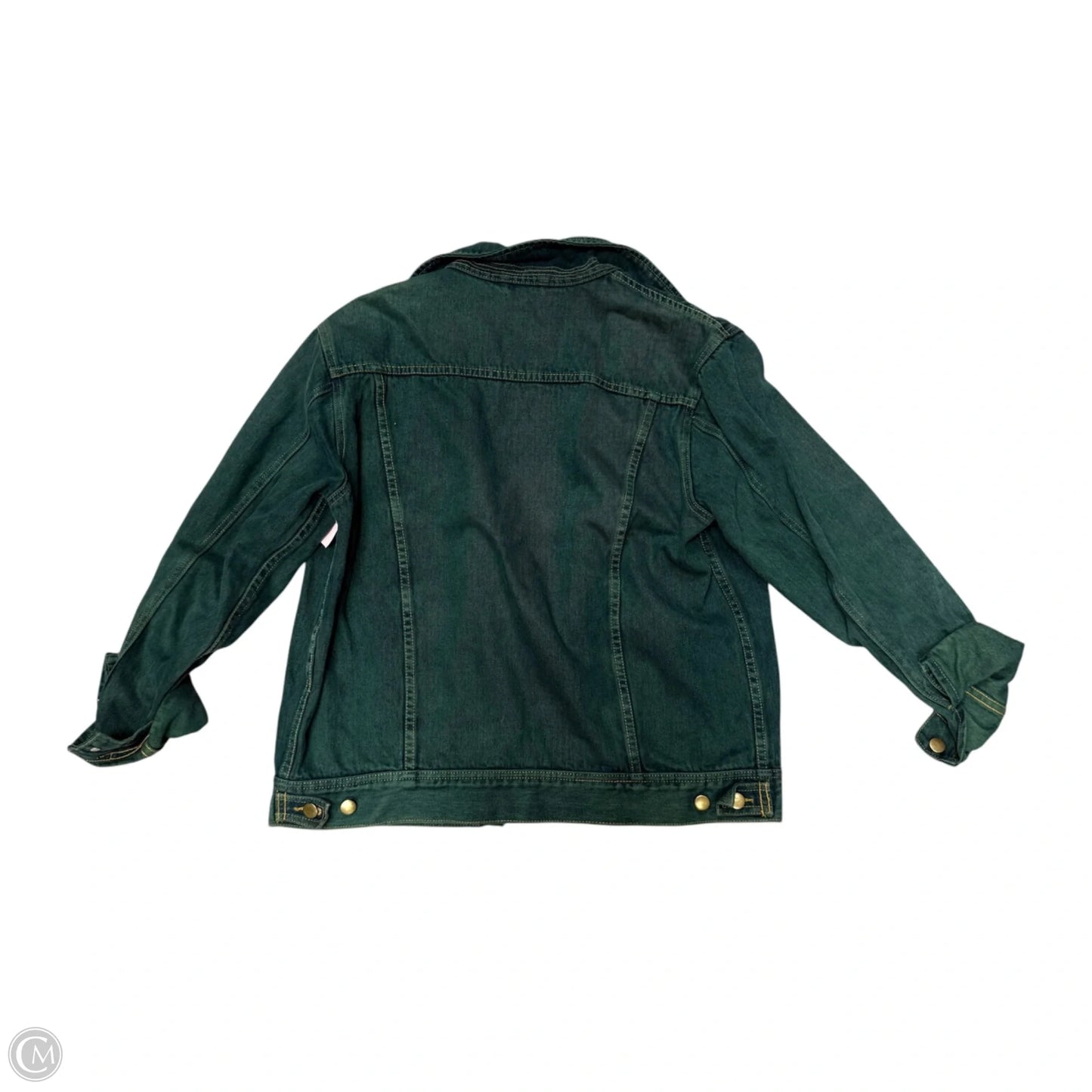 Jacket Denim By Nasty Gal In Green Denim, Size: M