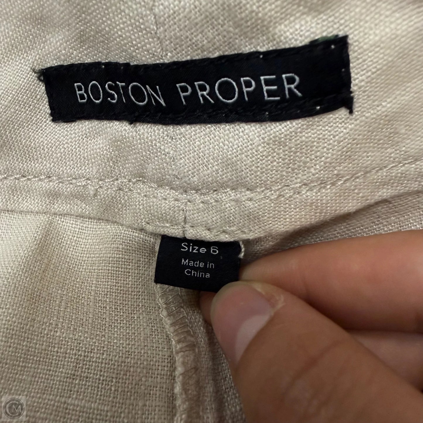 Pants Linen By Boston Proper In Beige, Size: 6