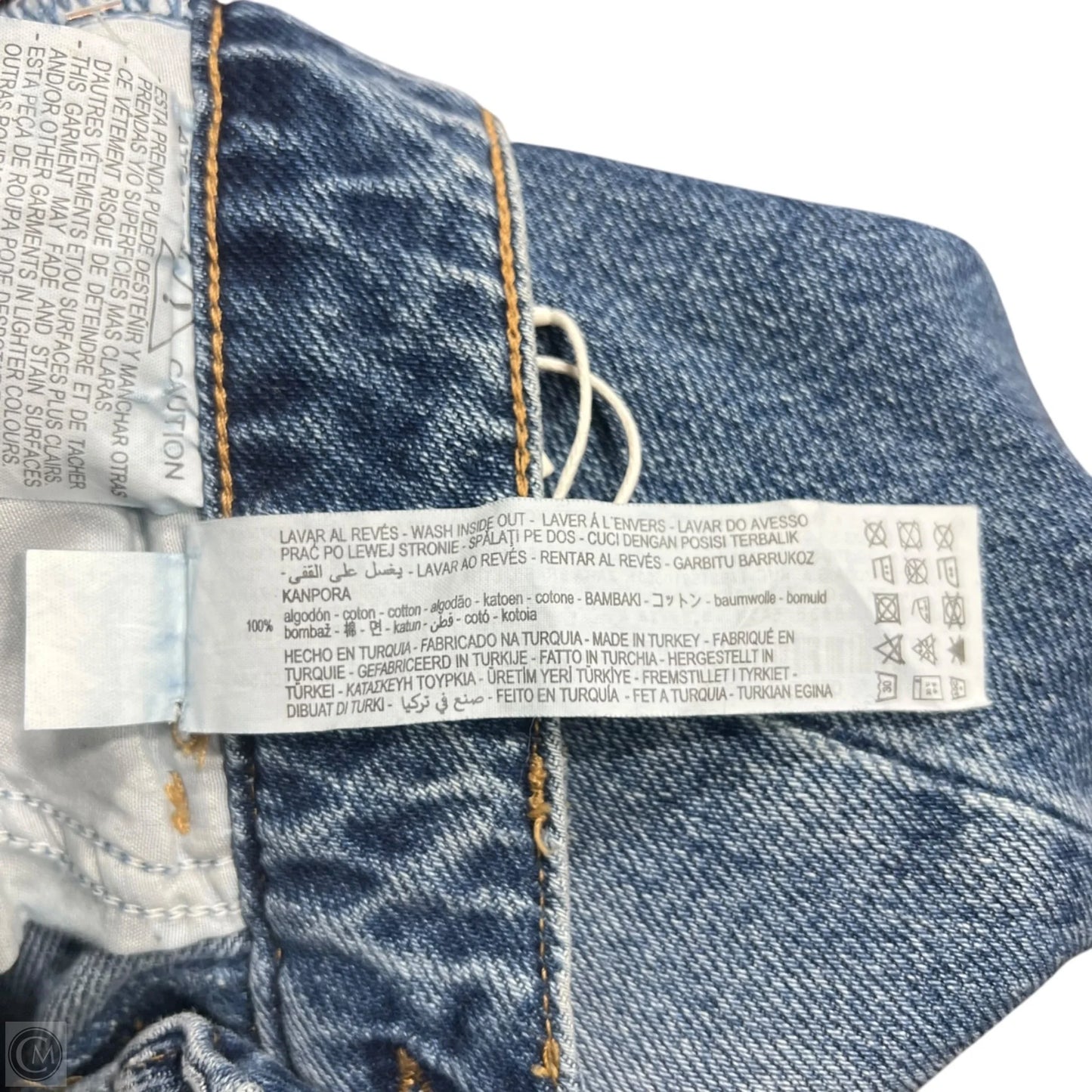 Jeans Straight By Zara In Blue Denim, Size: 0