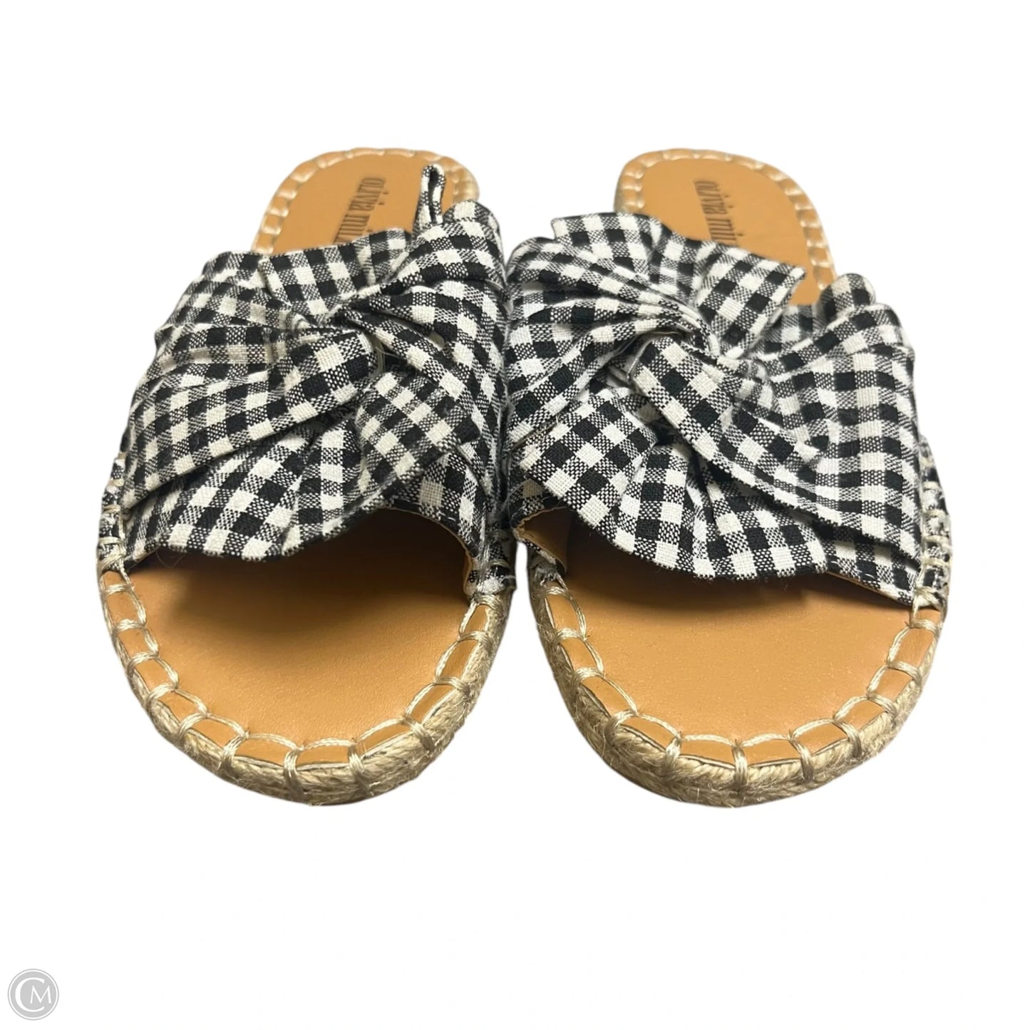 Sandals Flats By Olivia Miller In Black & White, Size: 6