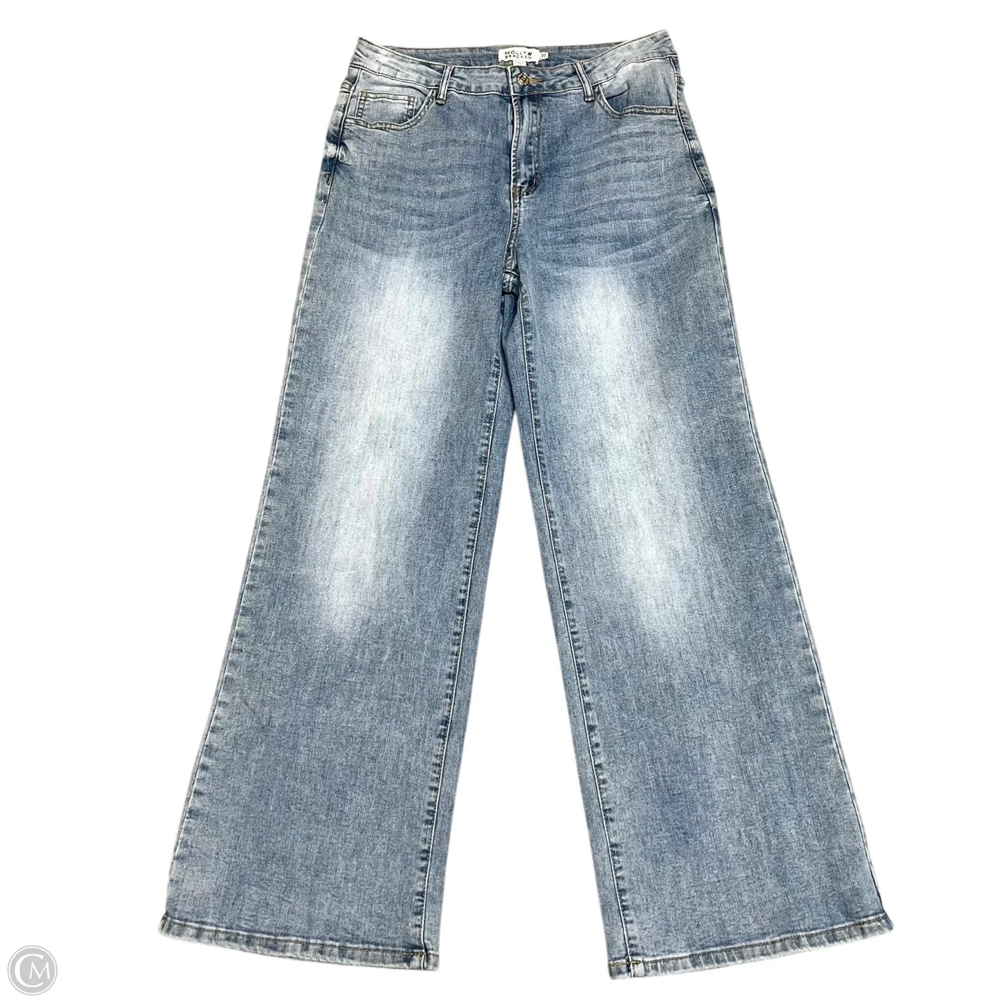 Jeans Wide Leg By Molly Bracken In Blue Denim, Size: 10