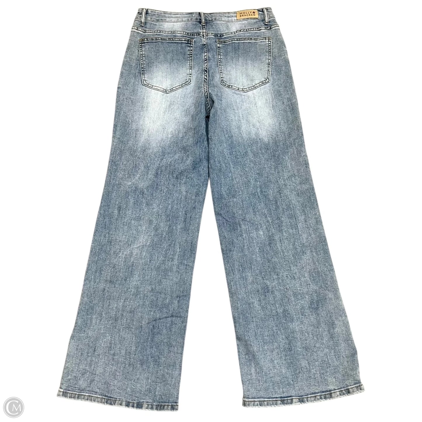 Jeans Wide Leg By Molly Bracken In Blue Denim, Size: 10