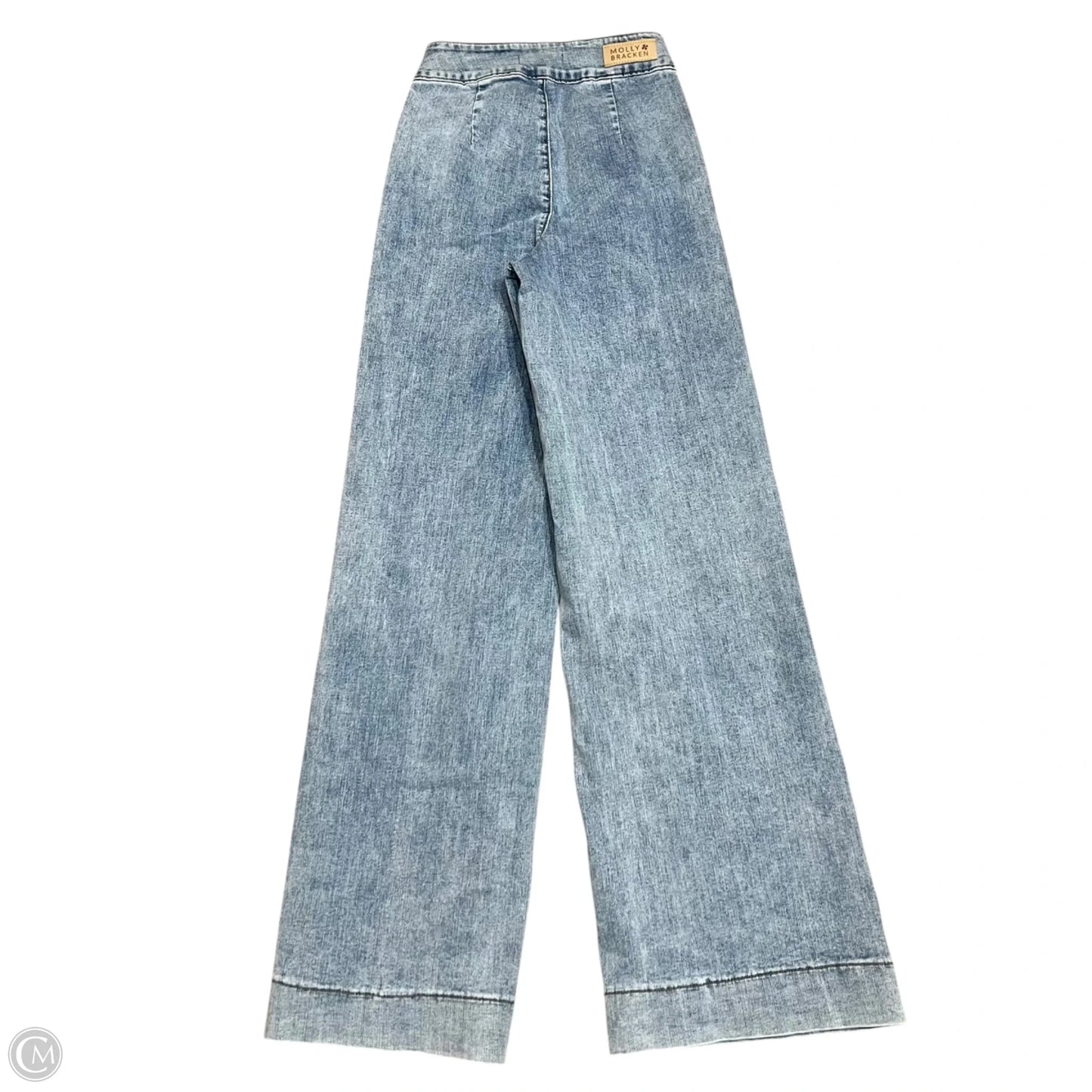 Jeans Wide Leg By Molly Bracken In Blue Denim, Size: 10