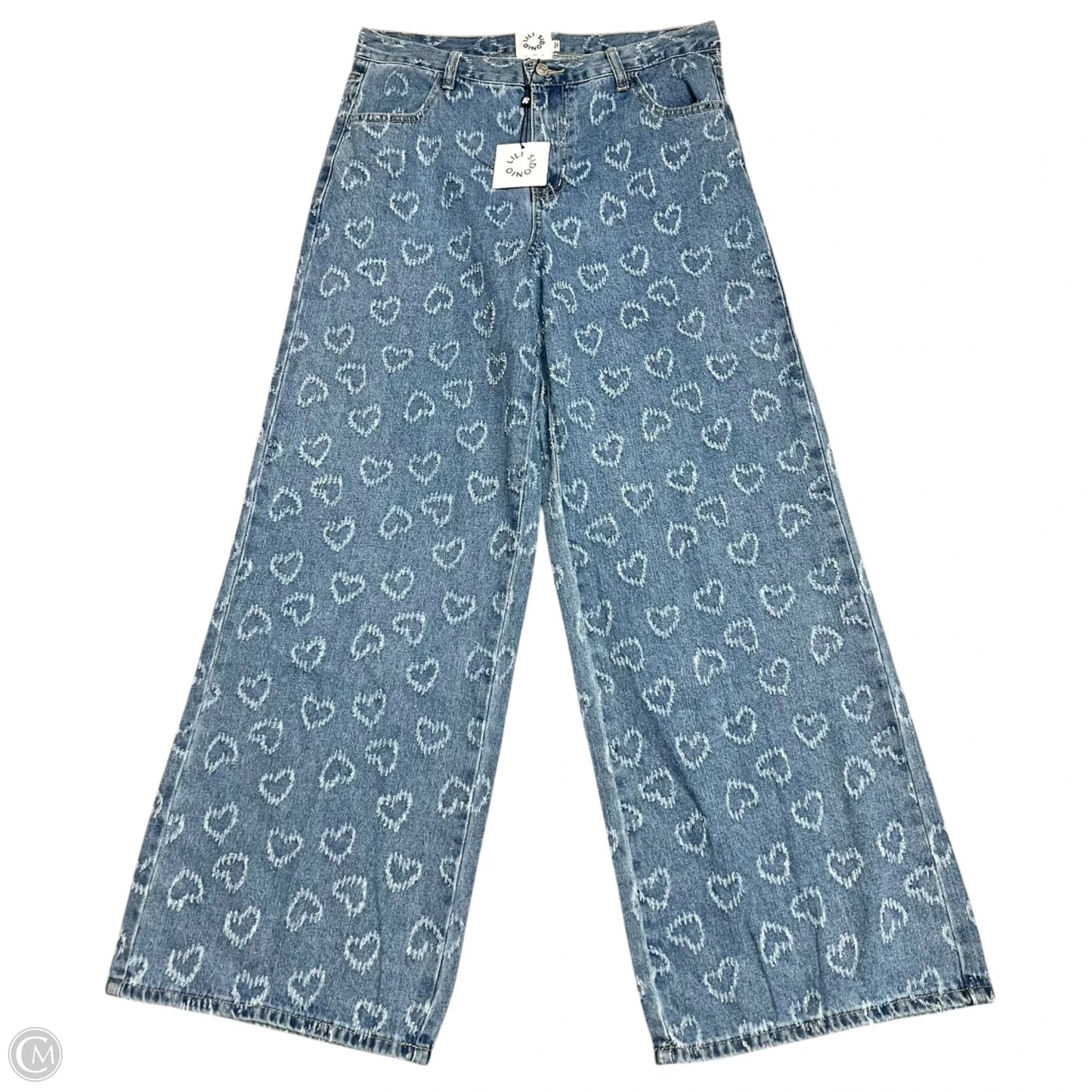 Jeans Wide Leg By Lili Sidonio In Blue Denim, Size: 12