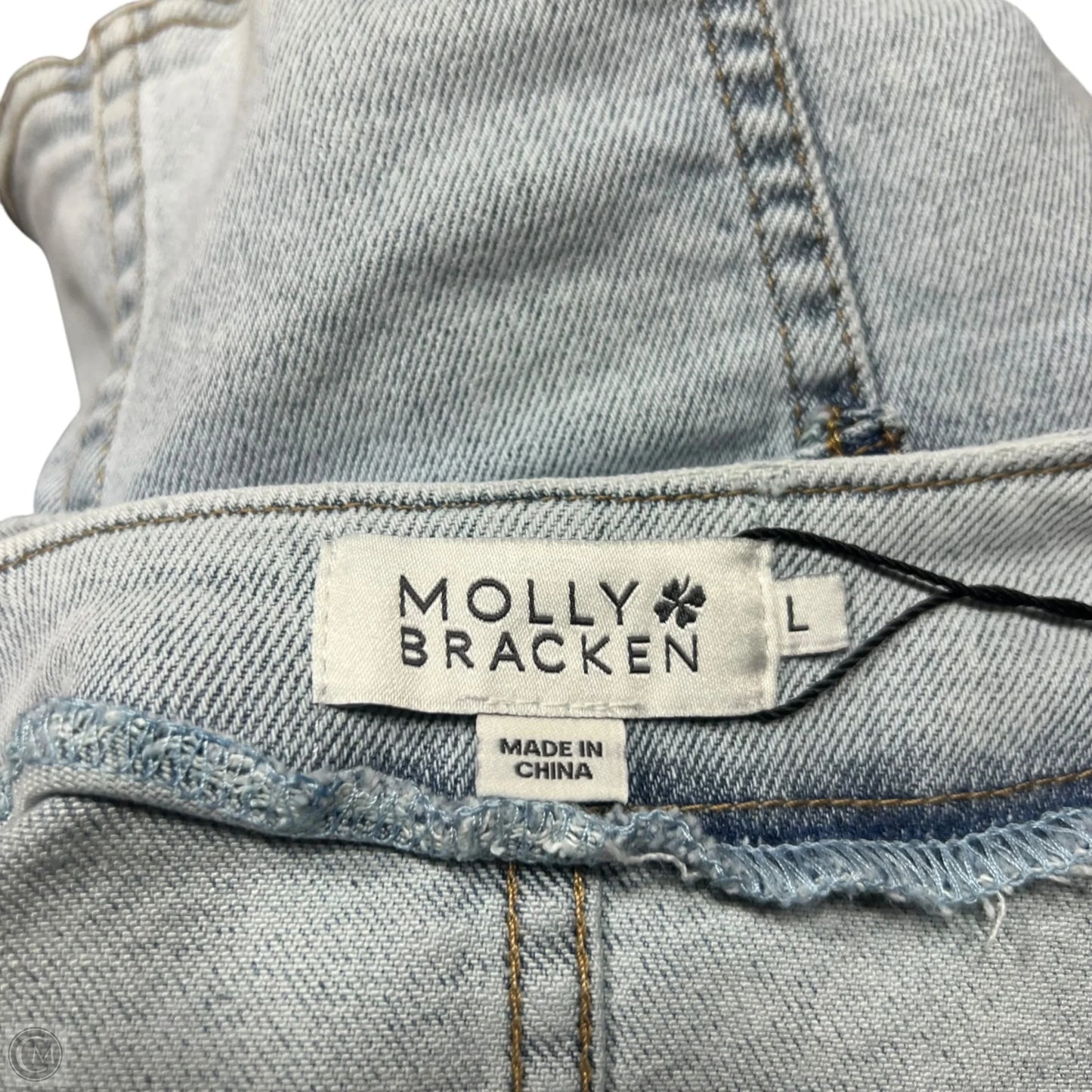 Top Sleeveless By Molly Bracken In Blue Denim, Size: Xl