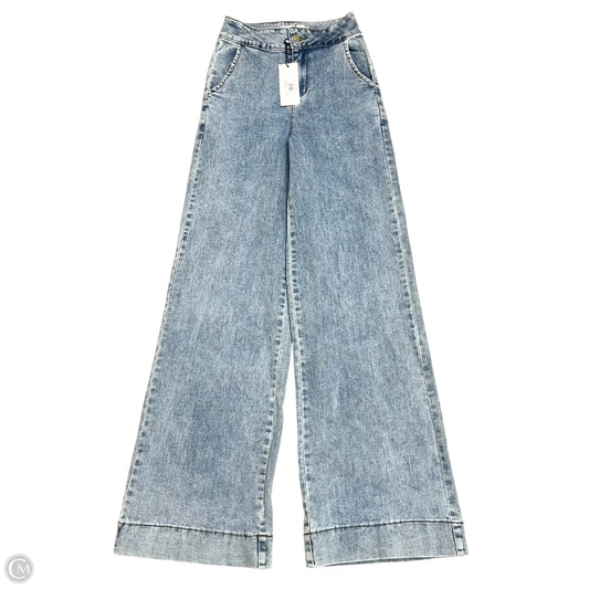 Jeans Wide Leg By Molly Bracken In Blue Denim, Size: 0