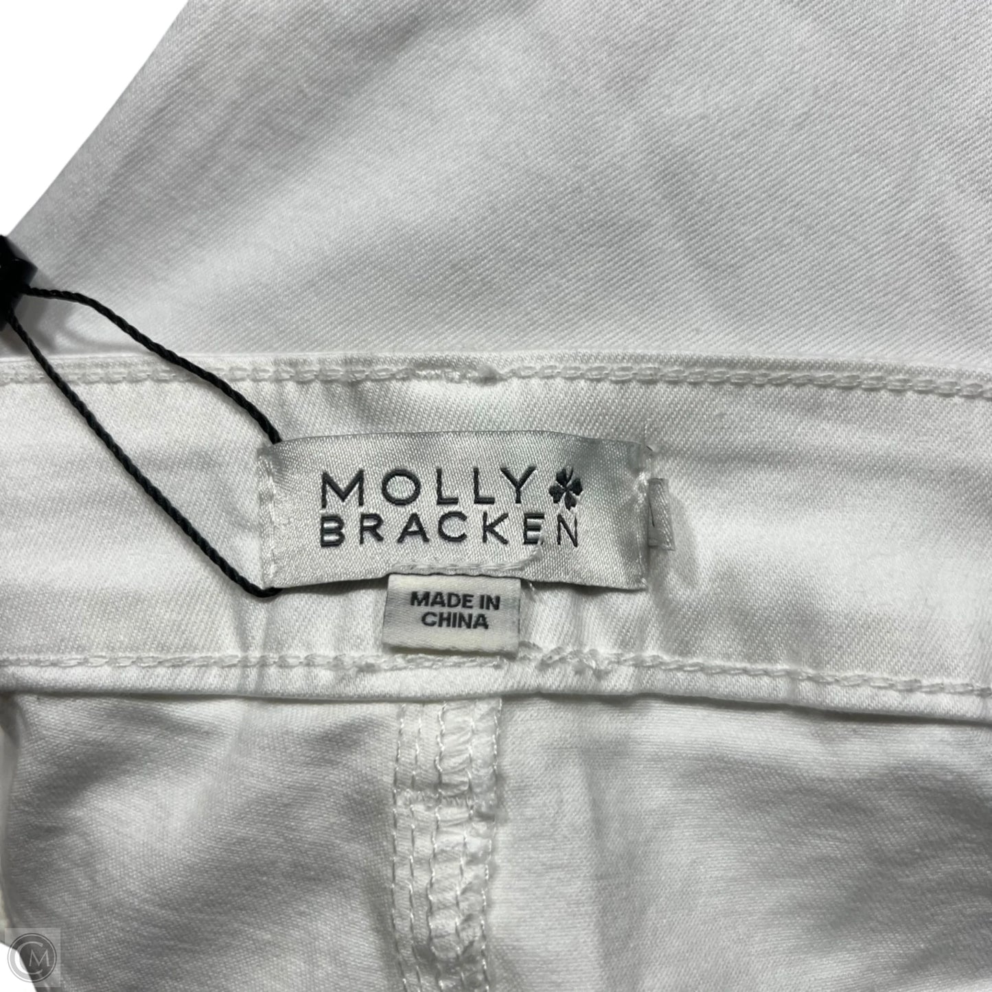 Jeans Straight By Molly Bracken In White Denim, Size: 8