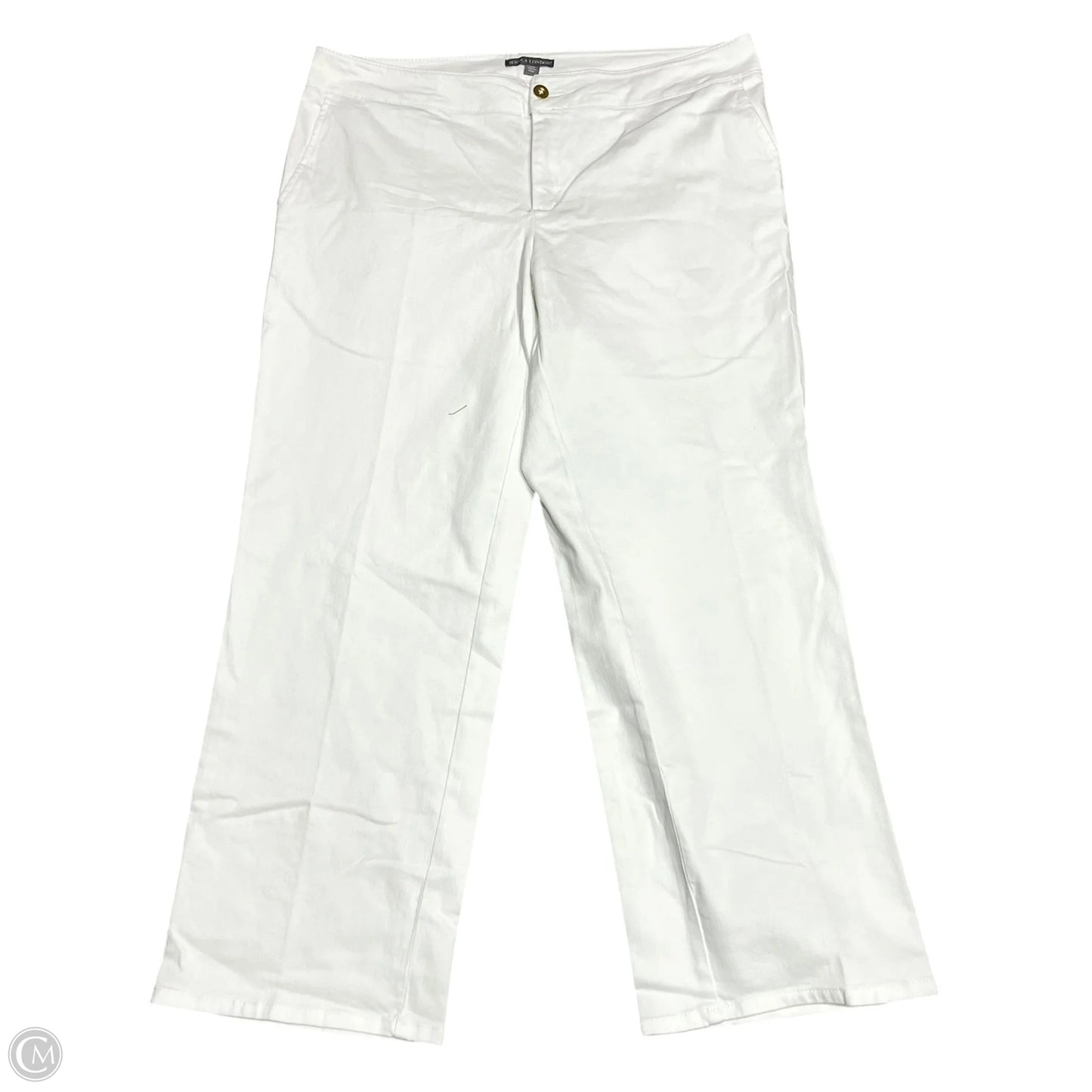 Jeans Straight By Jessica London In White Denim, Size: 18