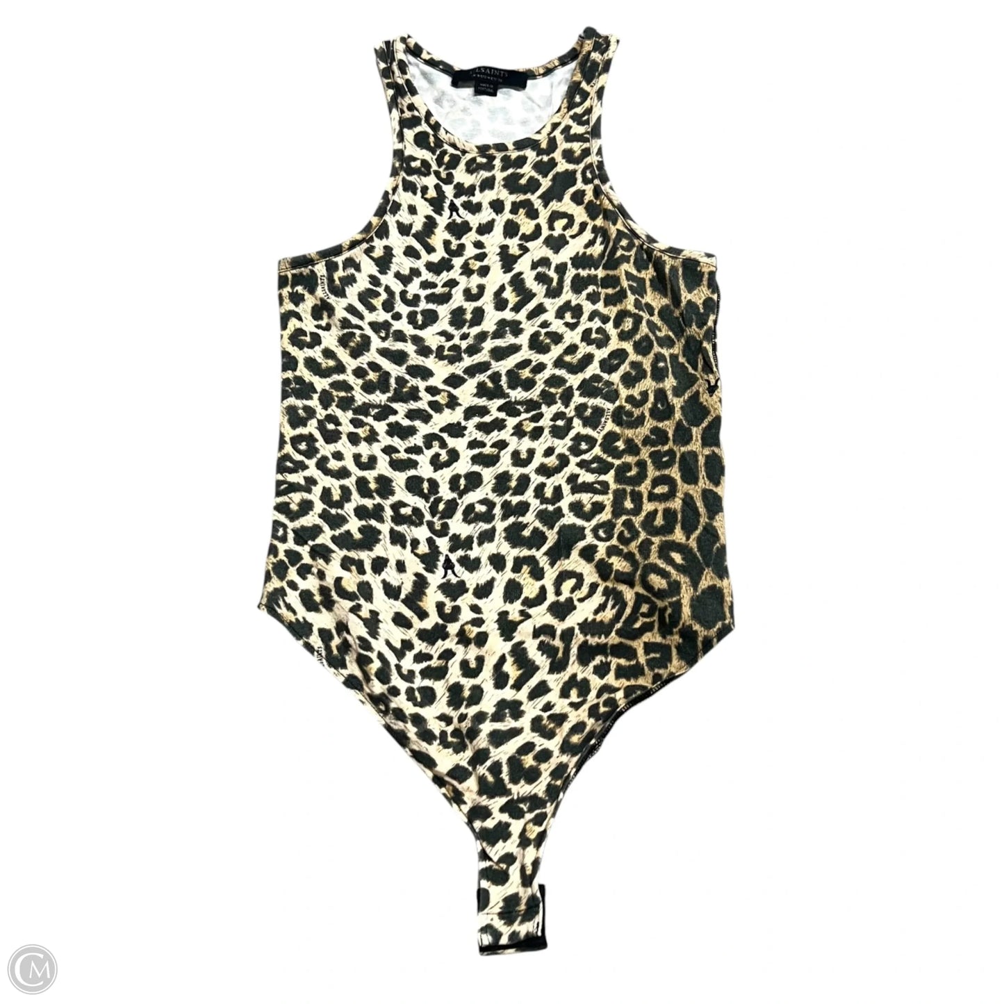 Bodysuit Designer By All Saints In Leopard Print, Size: S