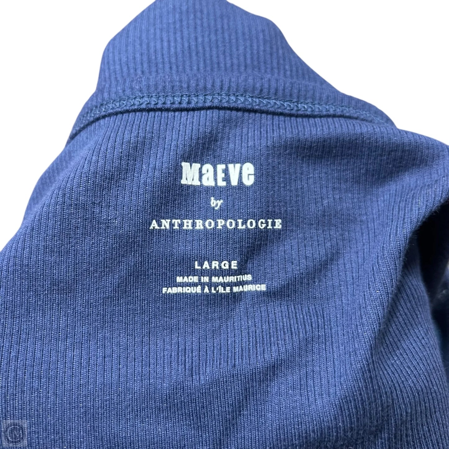 Top Short Sleeve Basic By Maeve In Blue, Size: L