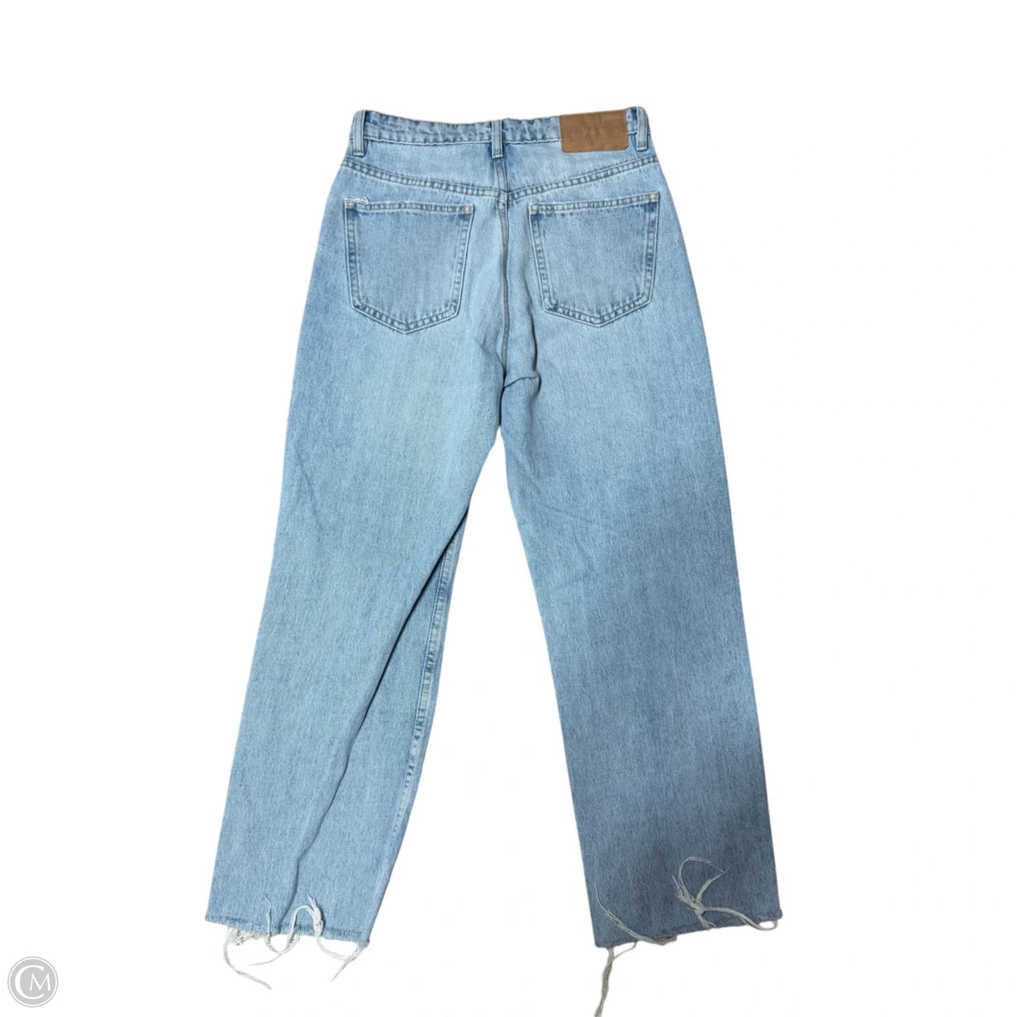 Jeans Straight By Zara In Blue Denim, Size: 4