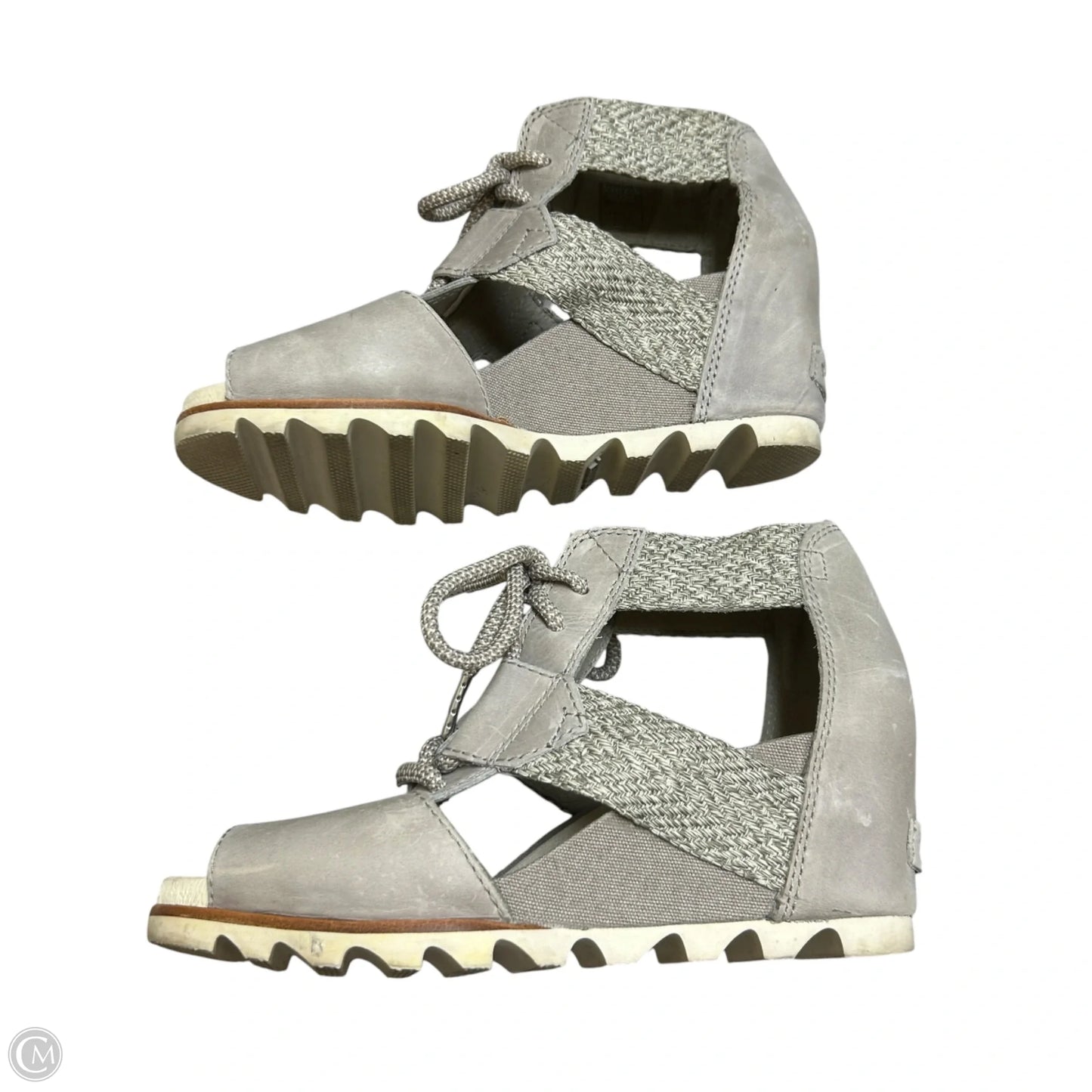 Sandals Heels Wedge By Sorel In Grey, Size: 9