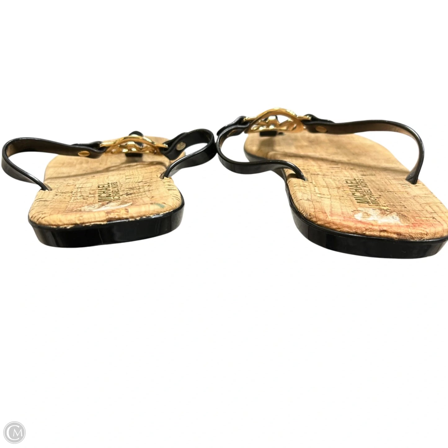 Sandals Flip Flops By Michael By Michael Kors In Black & Brown, Size: 10