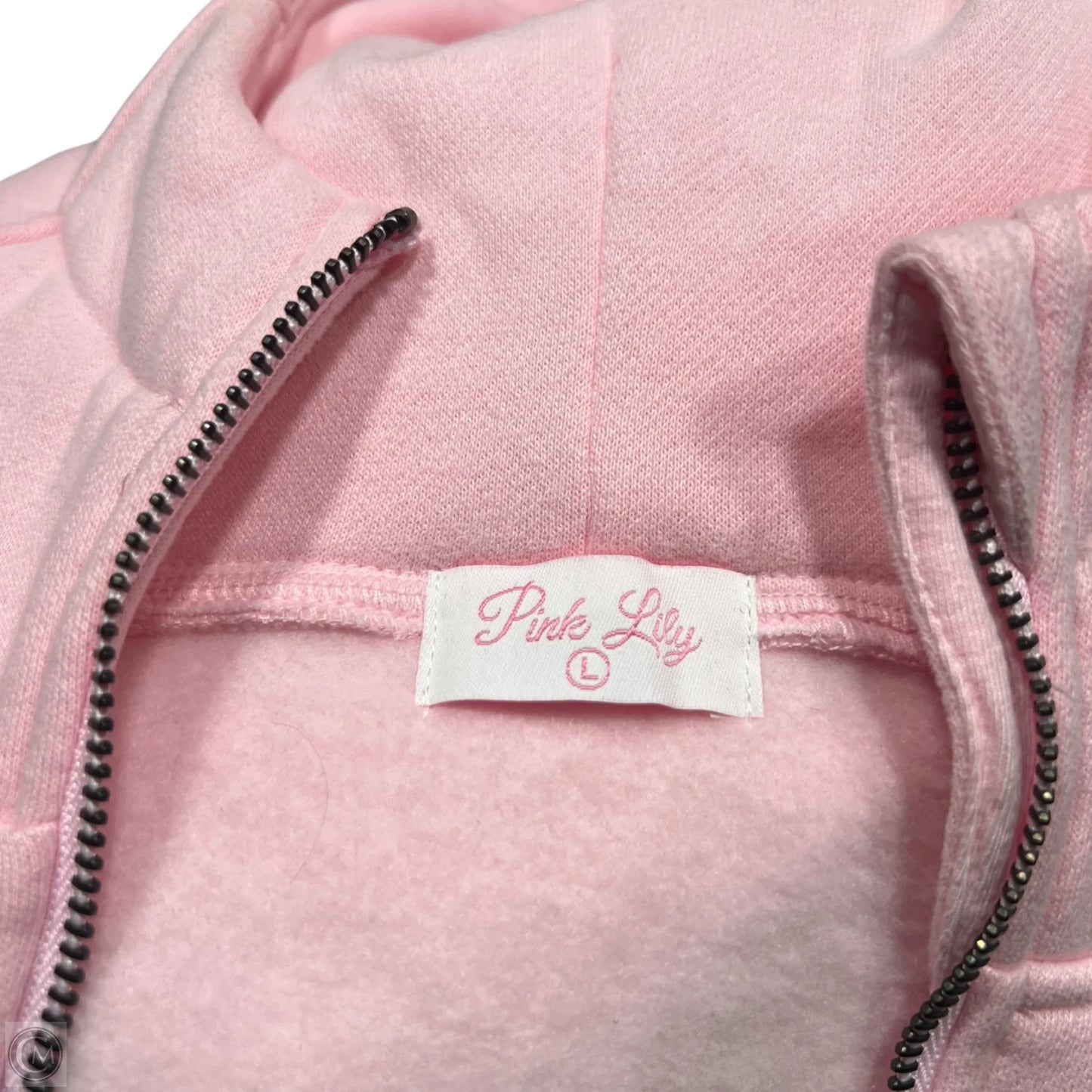 Sweatshirt Hoodie By Pink Lily In Pink, Size: L