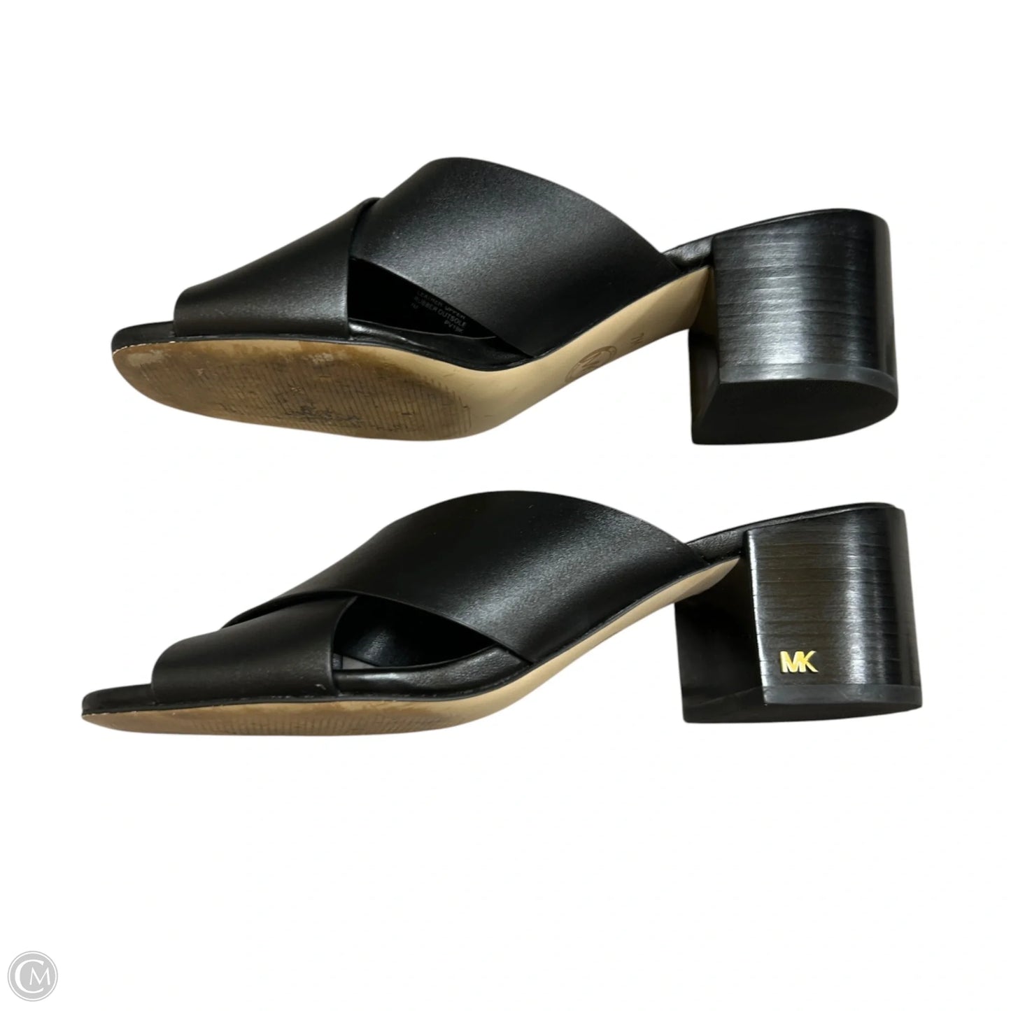 Sandals Heels Block By Michael By Michael Kors In Black, Size: 7