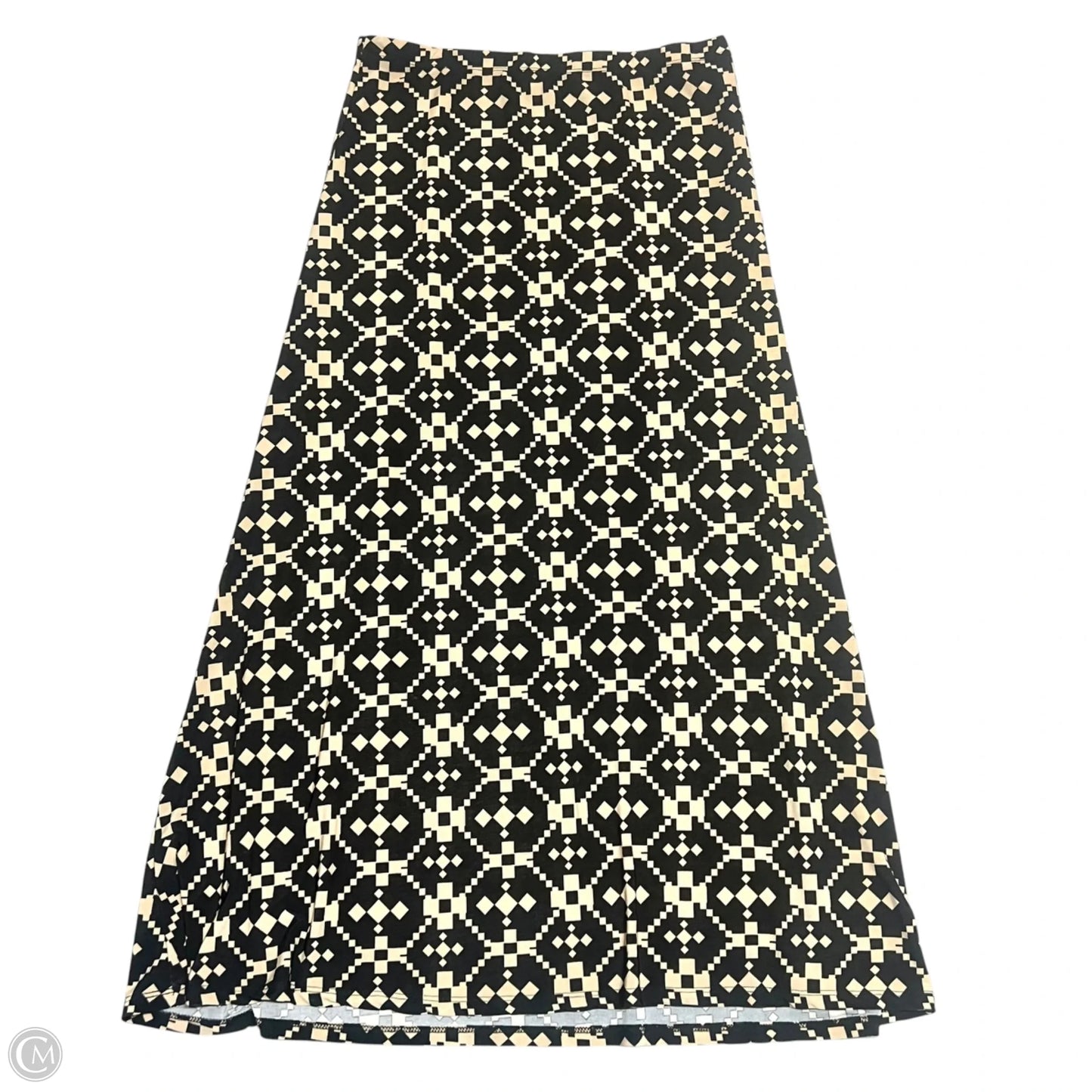 Skirt Maxi By Bestow In Black & Cream, Size: Xl