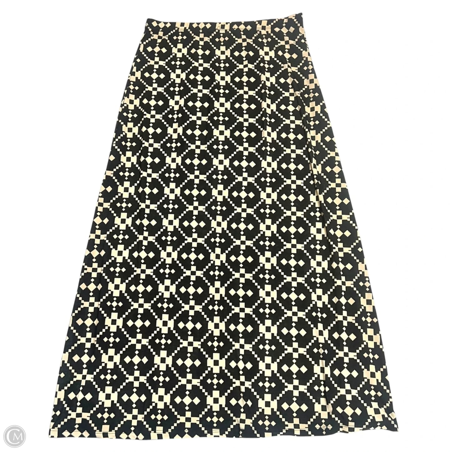 Skirt Maxi By Bestow In Black & Cream, Size: Xl
