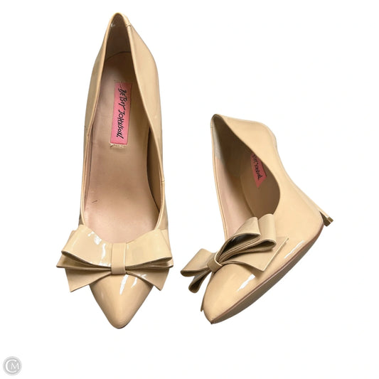 Shoes Heels Stiletto By Betsey Johnson In Tan, Size: 7.5