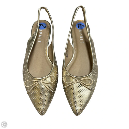 Shoes Flats By Esprit In Gold, Size: 7.5