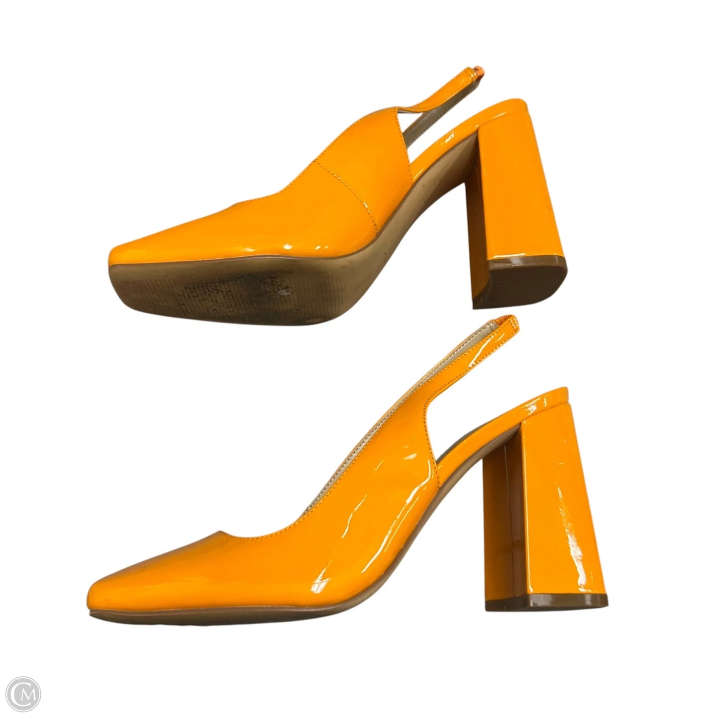 Shoes Heels Block By Marc Fisher In Orange, Size: 7.5