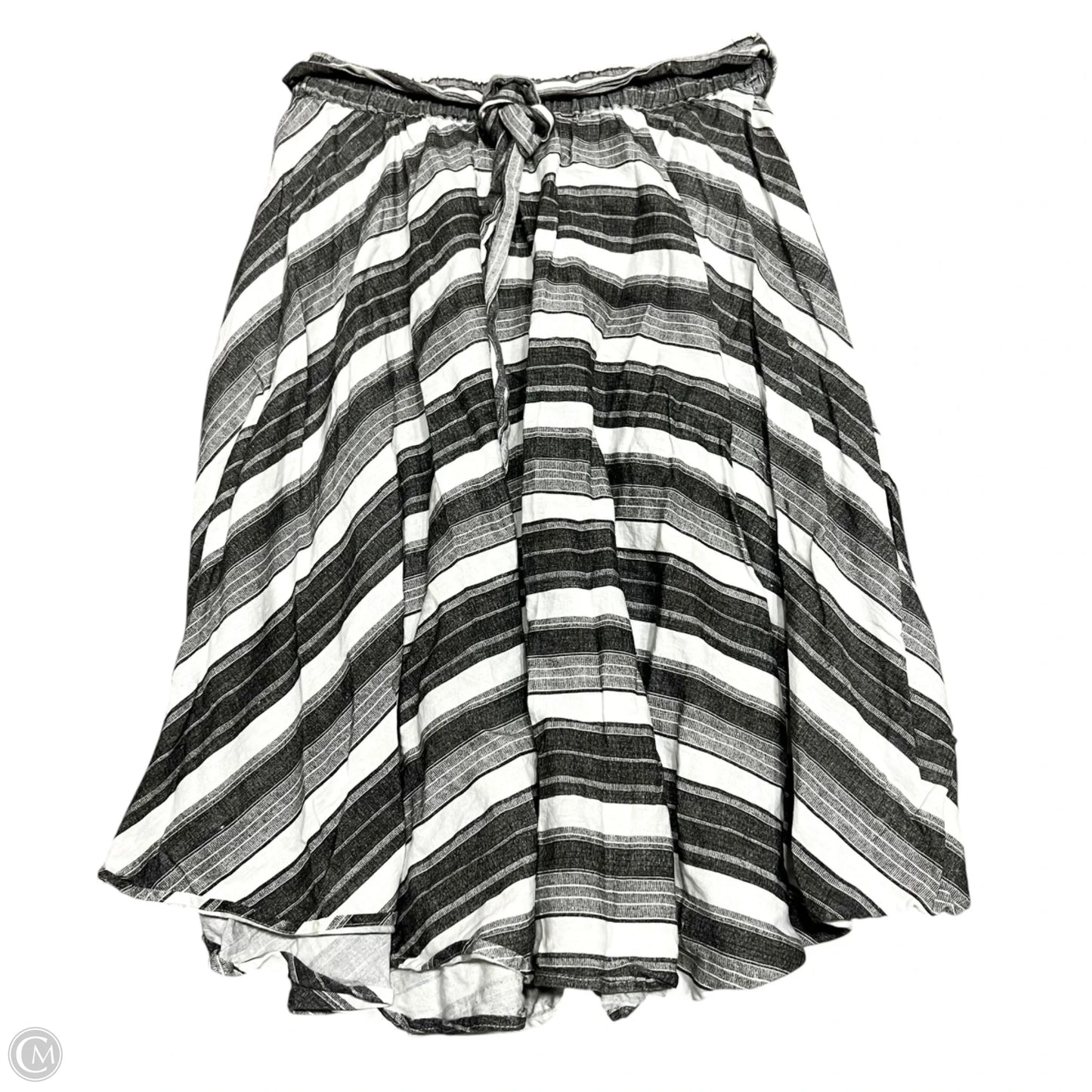 Skirt Maxi By Flint & Moss In Grey & White, Size: L