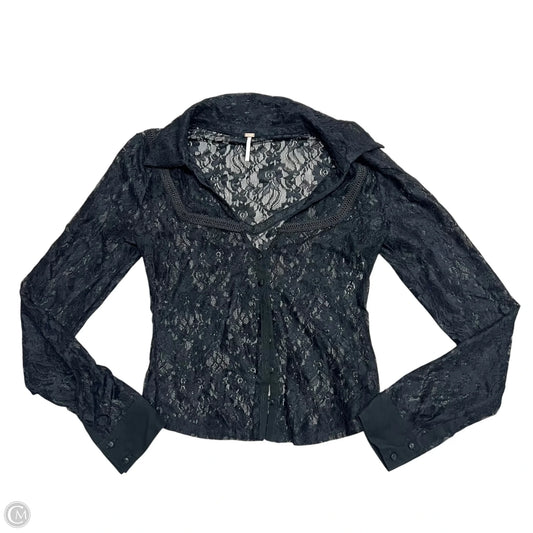 Top Long Sleeve By Free People In Black, Size: S