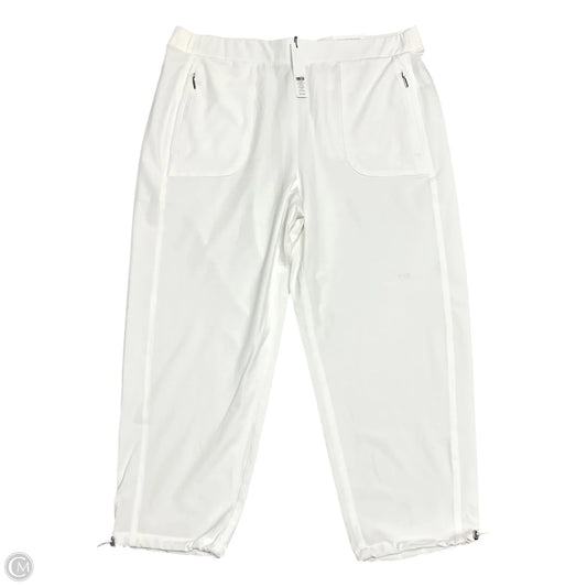 Athletic Pants By Chicos In White, Size: L