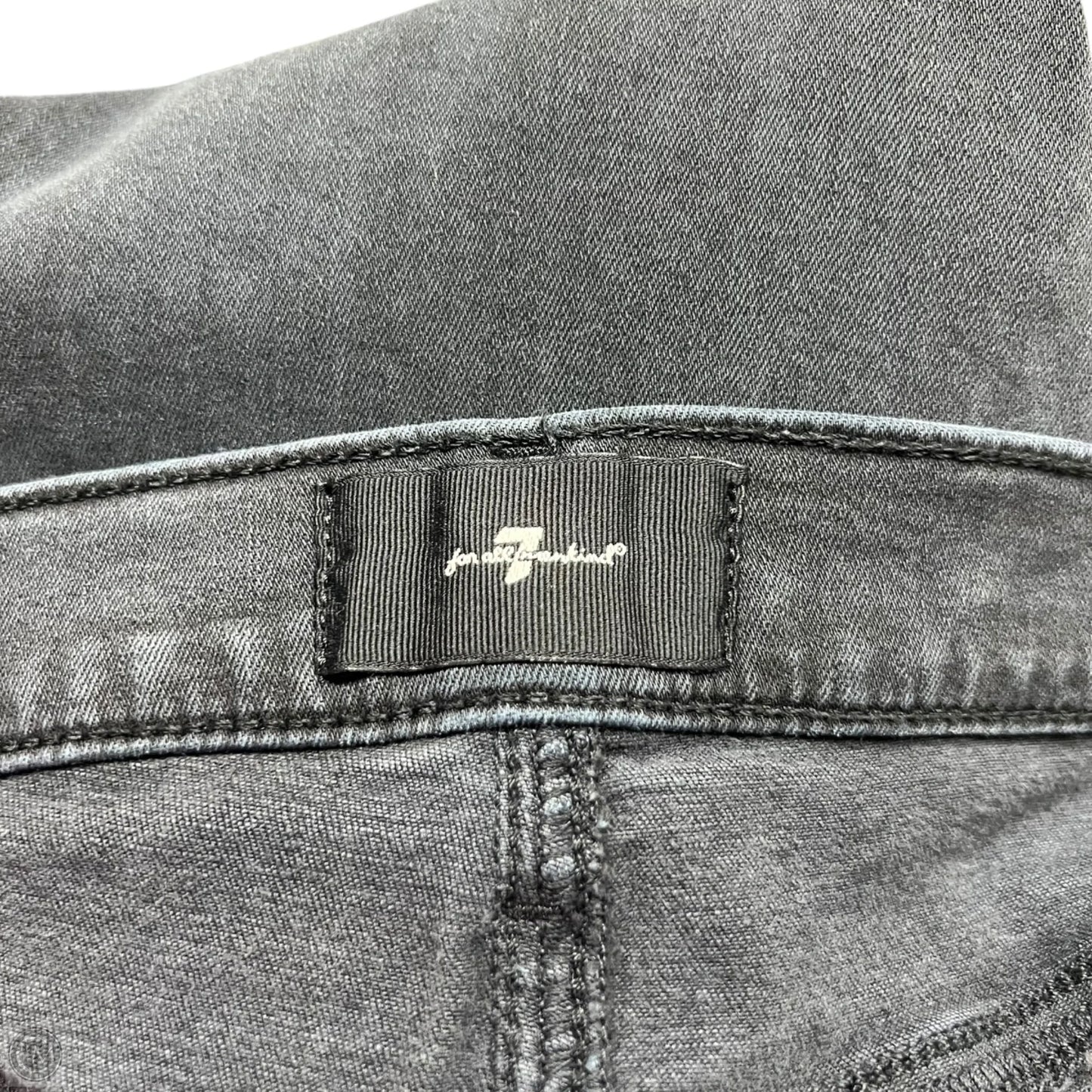 Jeans Flared By 7 For All Mankind In Black Denim, Size: 6
