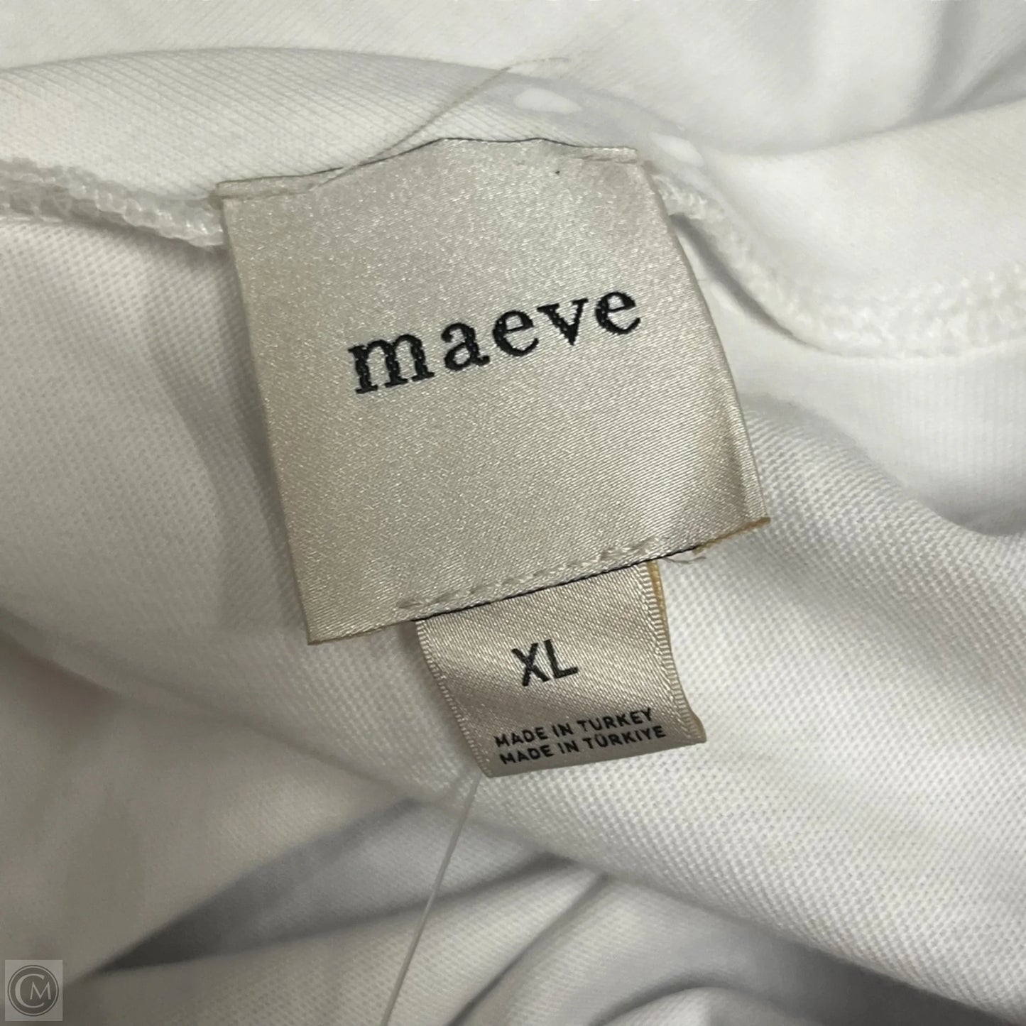 Top Long Sleeve By Maeve In Grey & White, Size: Xl
