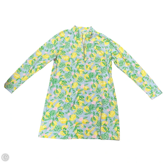 Dress Designer By Lilly Pulitzer In Blue & Yellow, Size: Xl