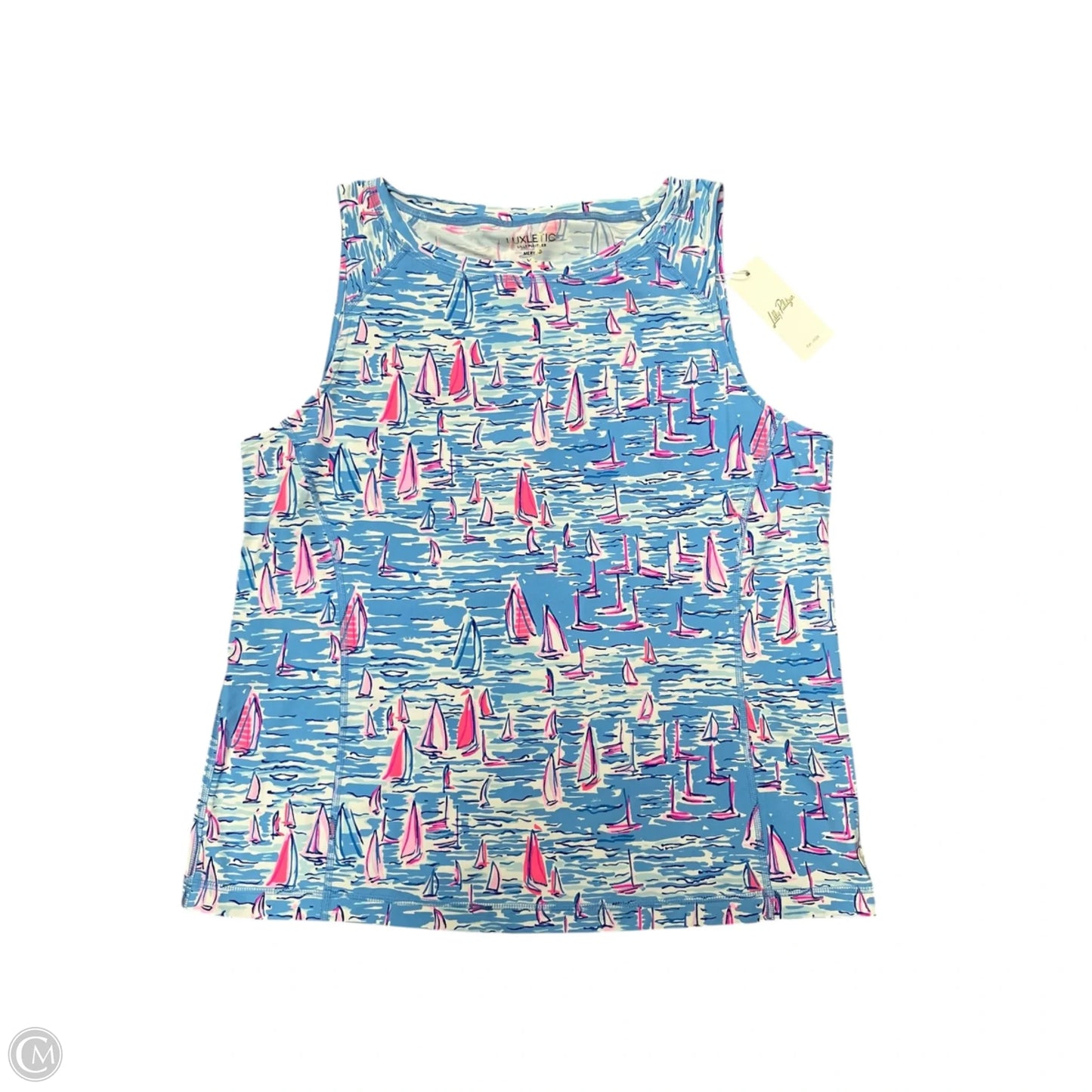 Top Sleeveless Designer By Lilly Pulitzer In Blue, Size: Xl