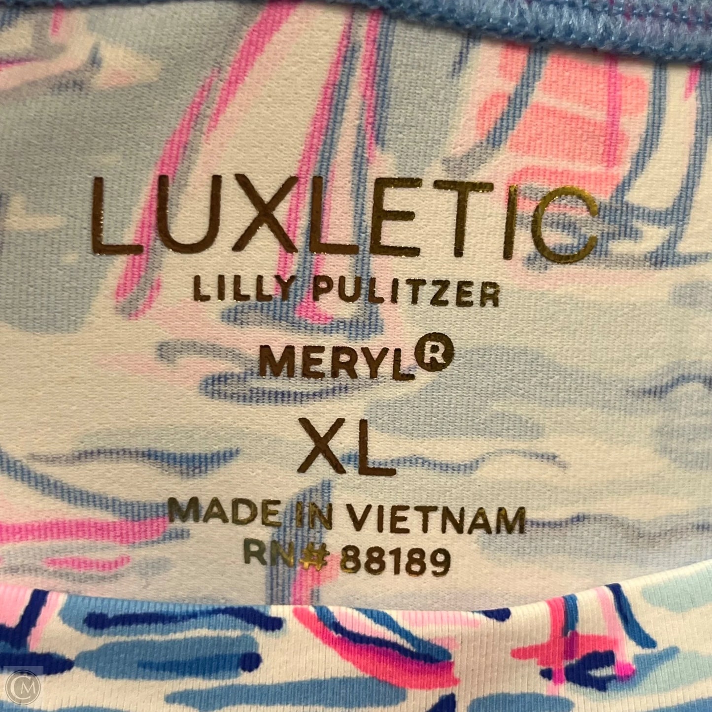 Top Sleeveless Designer By Lilly Pulitzer In Blue, Size: Xl