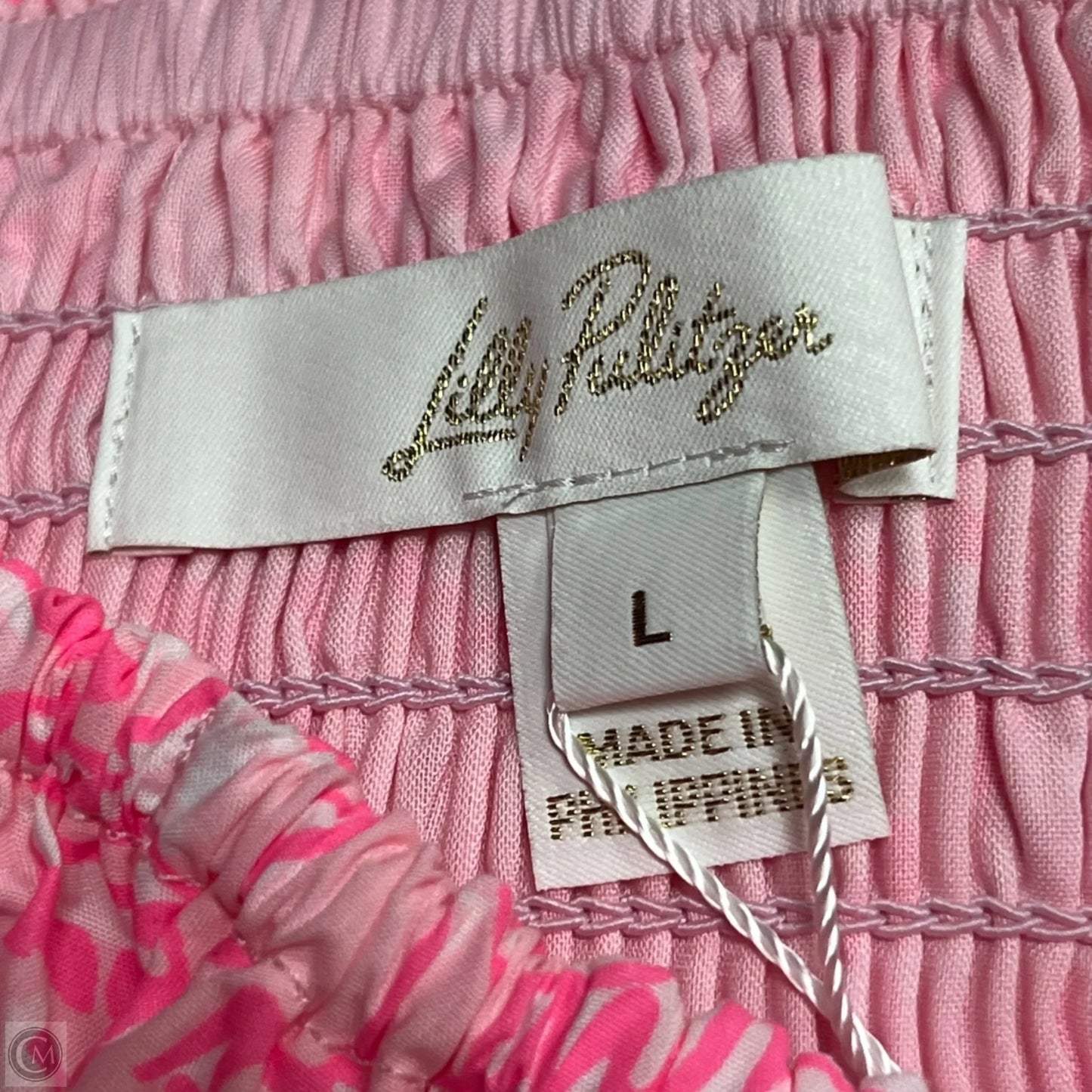 Top Short Sleeve Designer By Lilly Pulitzer In Pink, Size: L