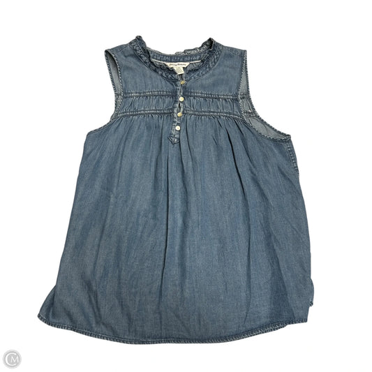 Top Sleeveless By Tommy Bahama In Blue Denim, Size: L