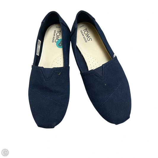 Shoes Flats By Toms In Navy, Size: 8
