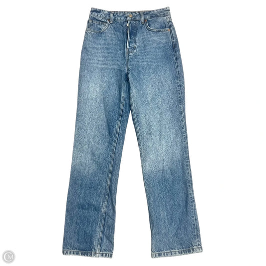Jeans Straight By Reformation In Blue Denim, Size: 4