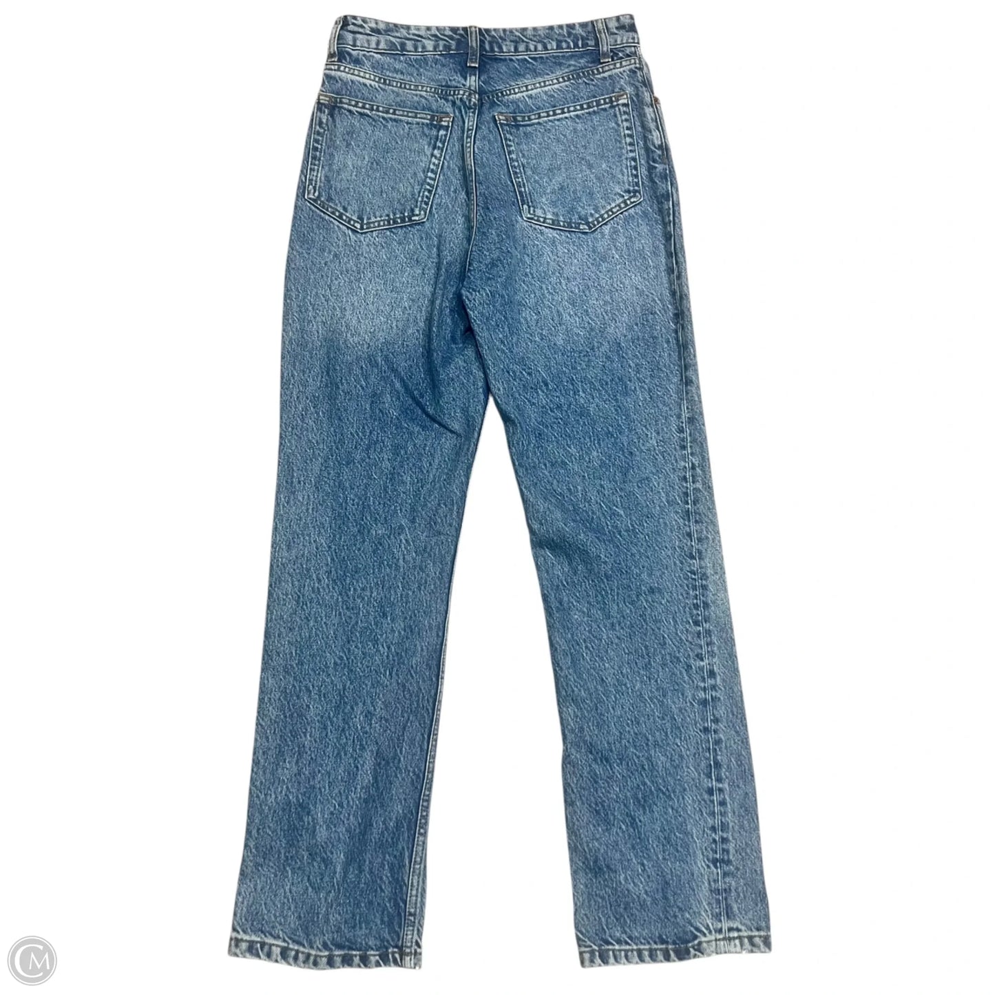 Jeans Straight By Reformation In Blue Denim, Size: 4