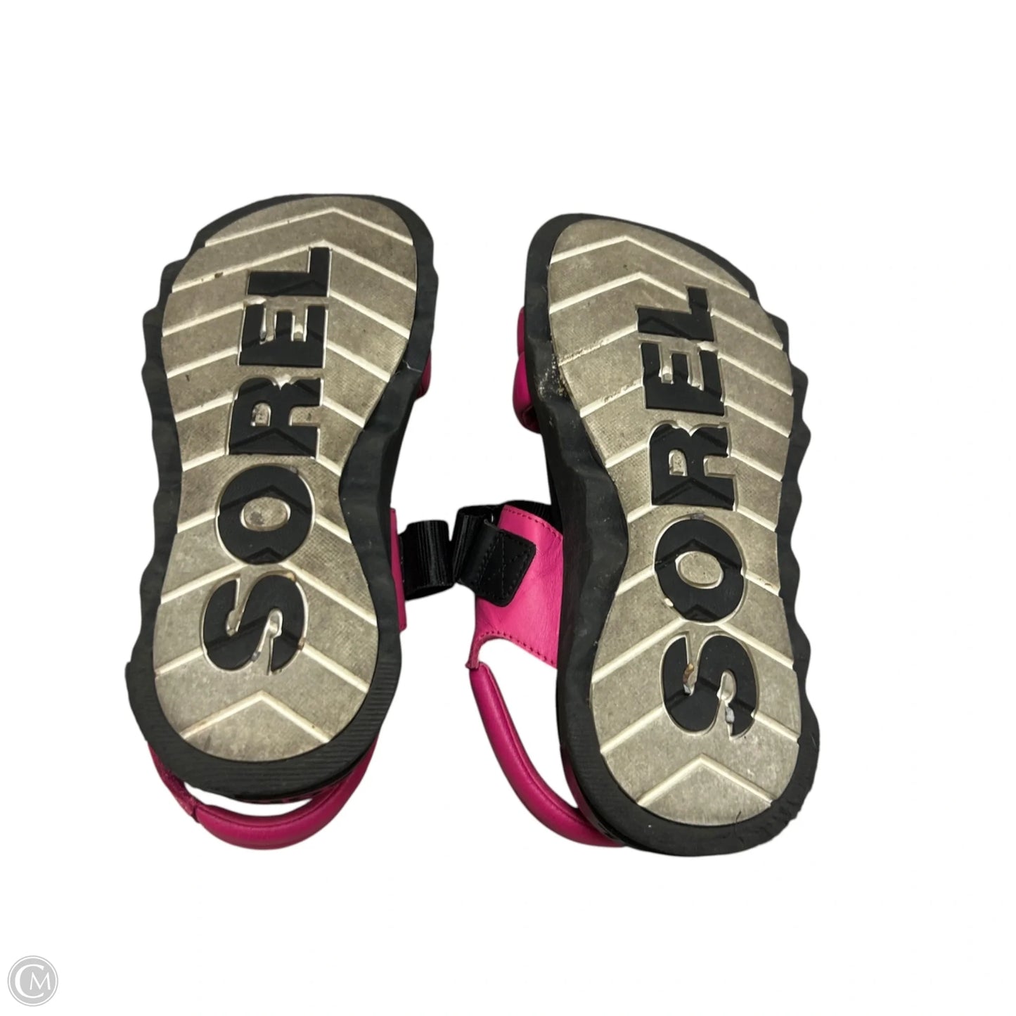 Sandals Sport By Sorel In Black & Pink, Size: 7