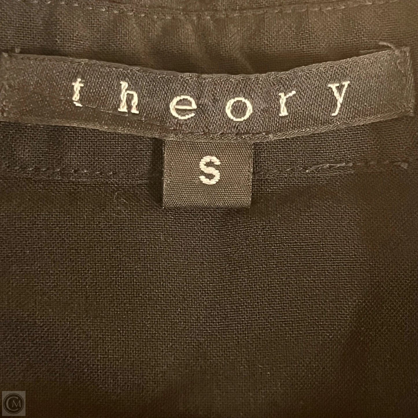 Top Short Sleeve By Theory In Black, Size: S