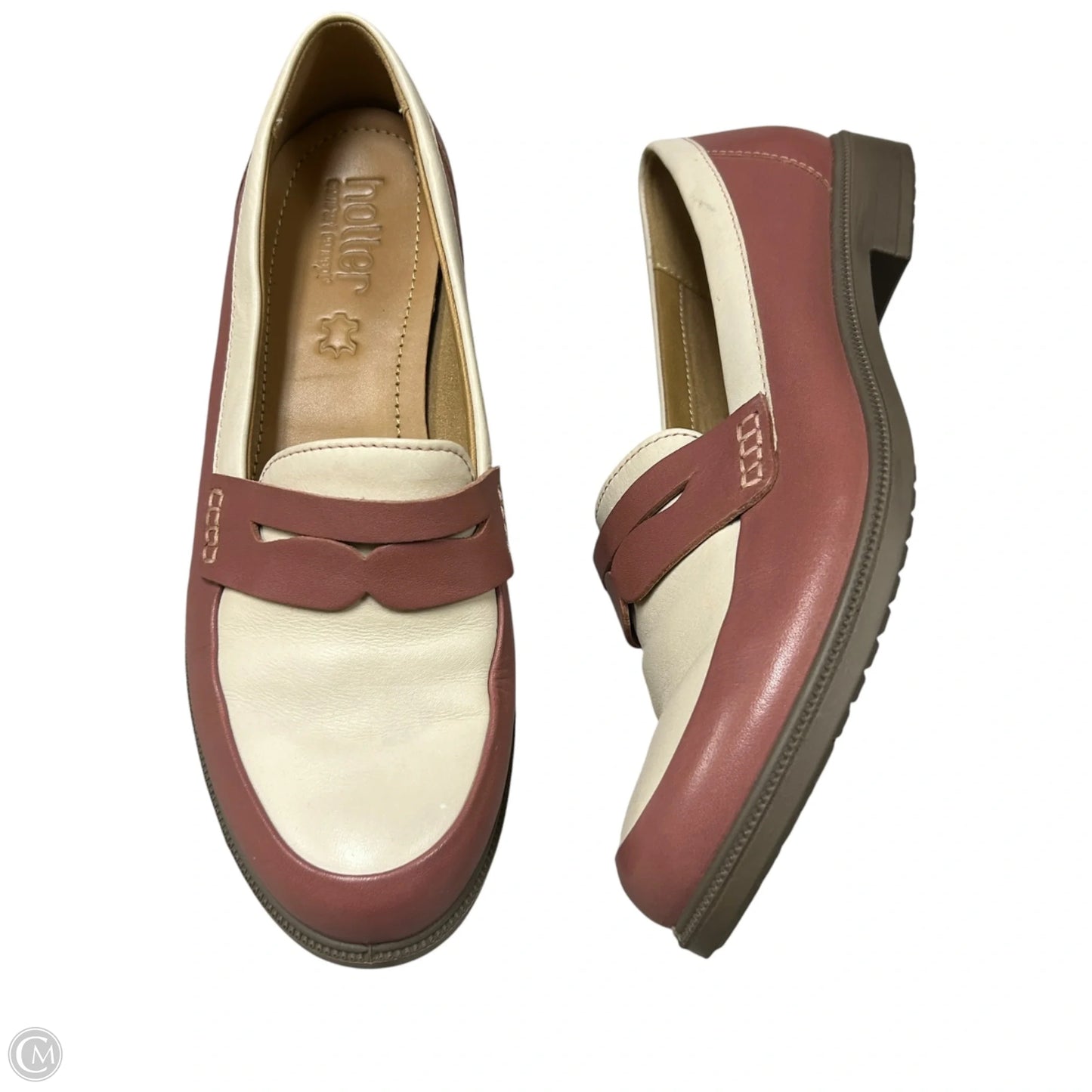 Shoes Flats By Hotter In Pink & White, Size: 8