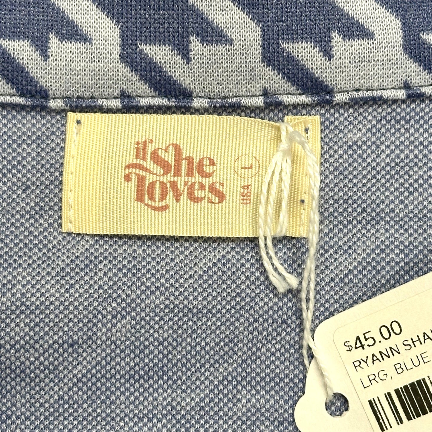 Sweater Cardigan By If She Loves In Blue, Size: L