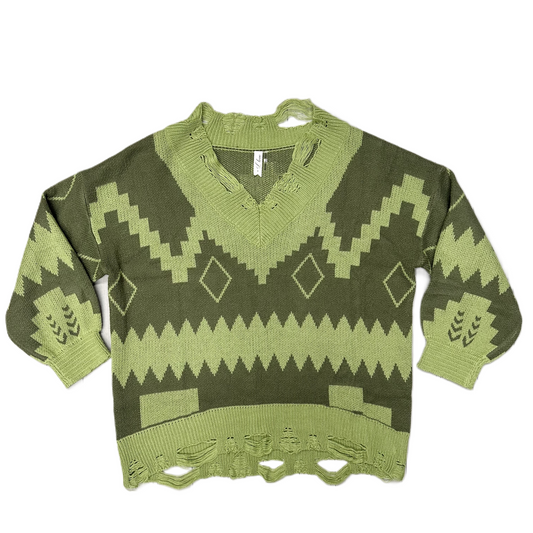 Sweater By L Love In Green, Size: M