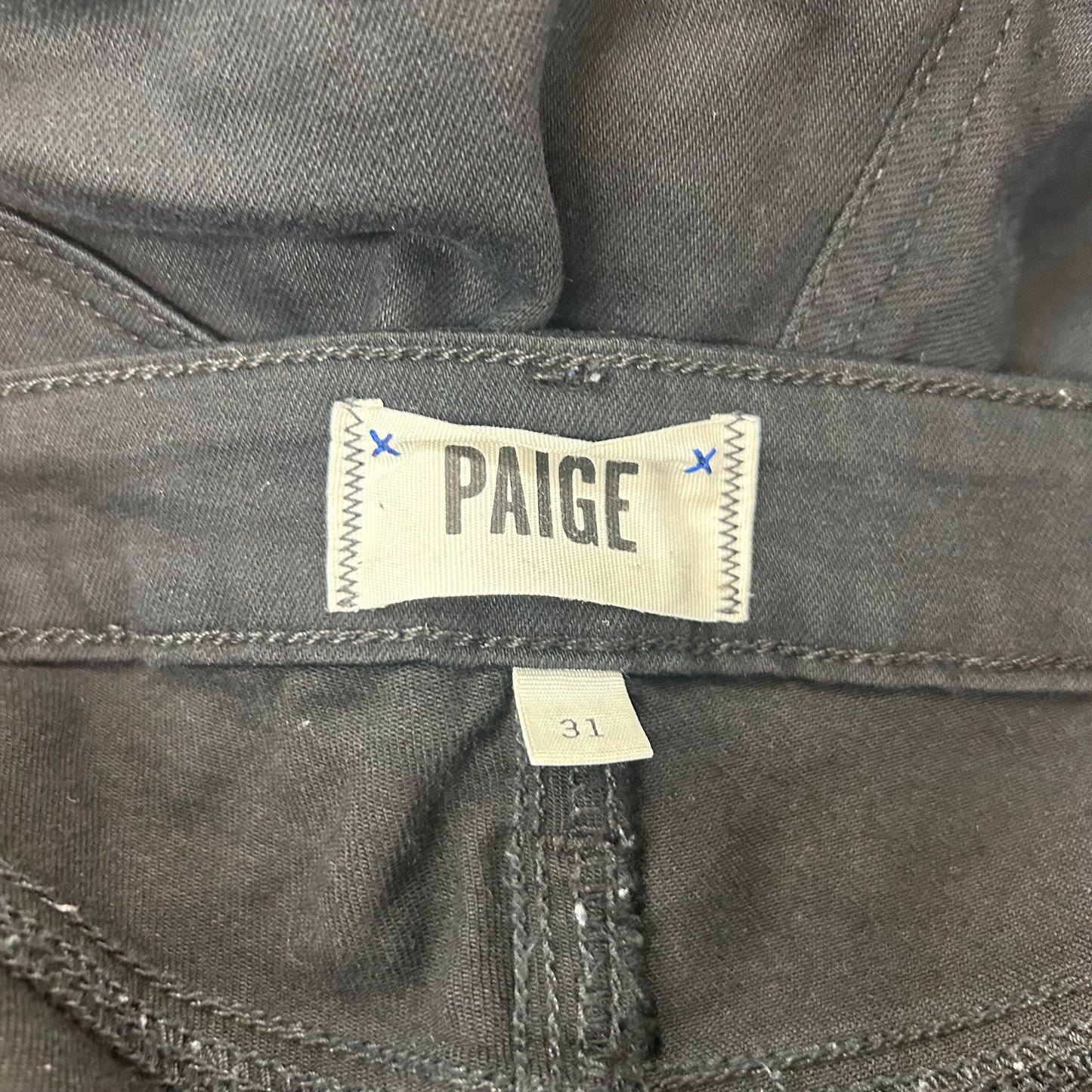 Denim Blue Jeans Cropped By Paige, Size: 8