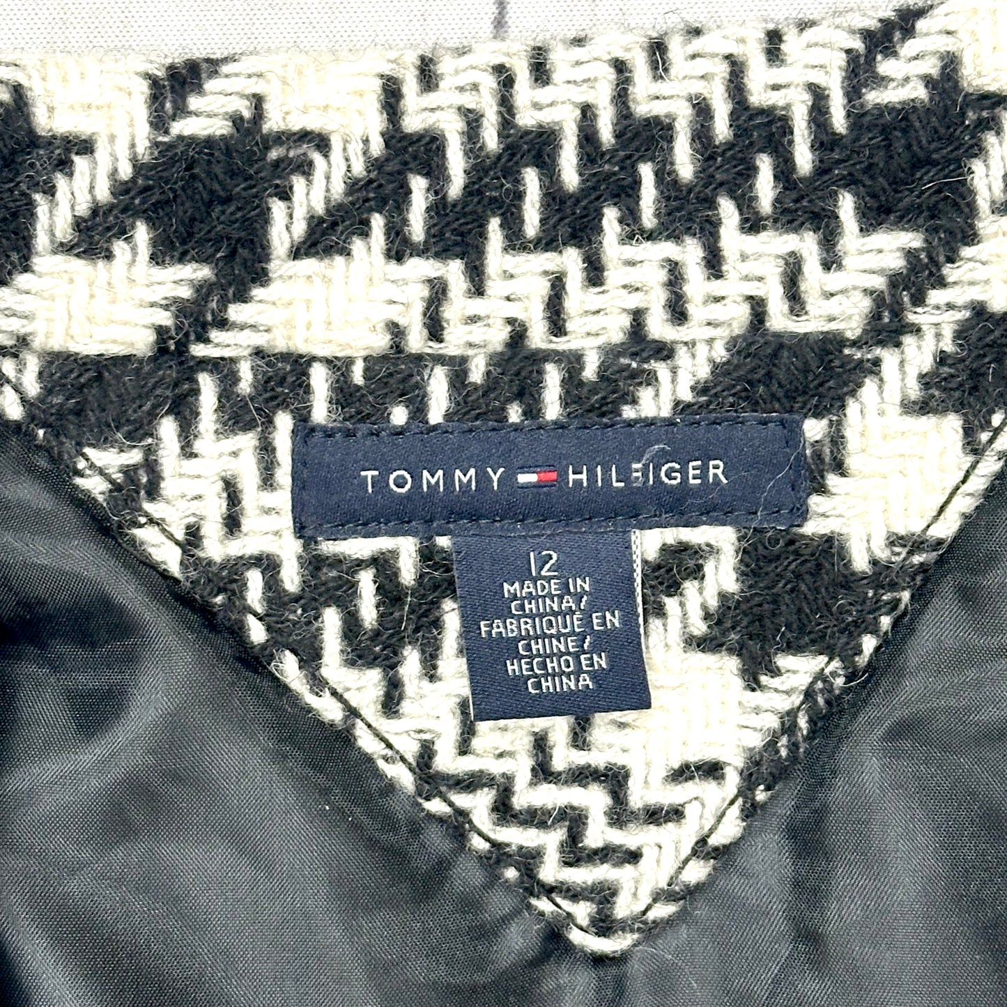 Blazer By Tommy Hilfiger In Black Cream, Size: L