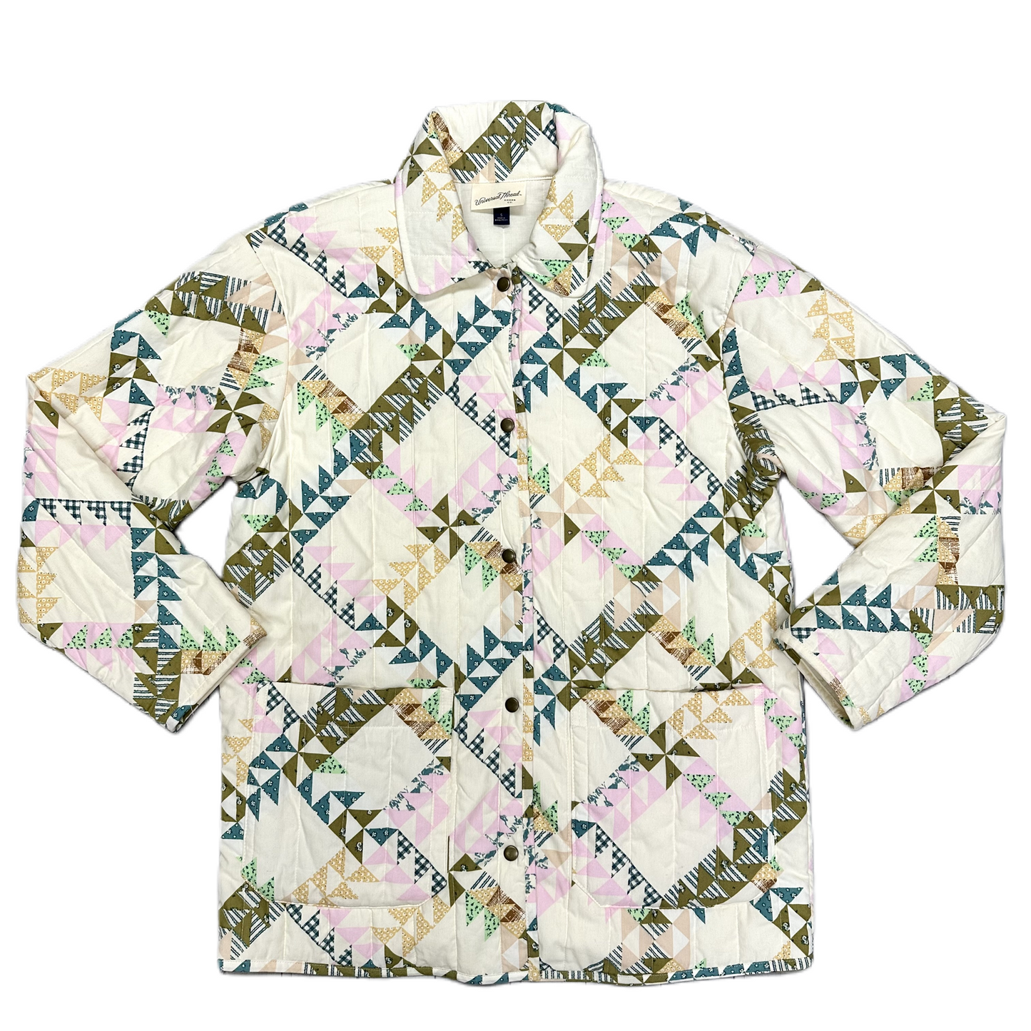 Jacket Puffer & Quilted By Universal Thread In Multi-colored, Size: S